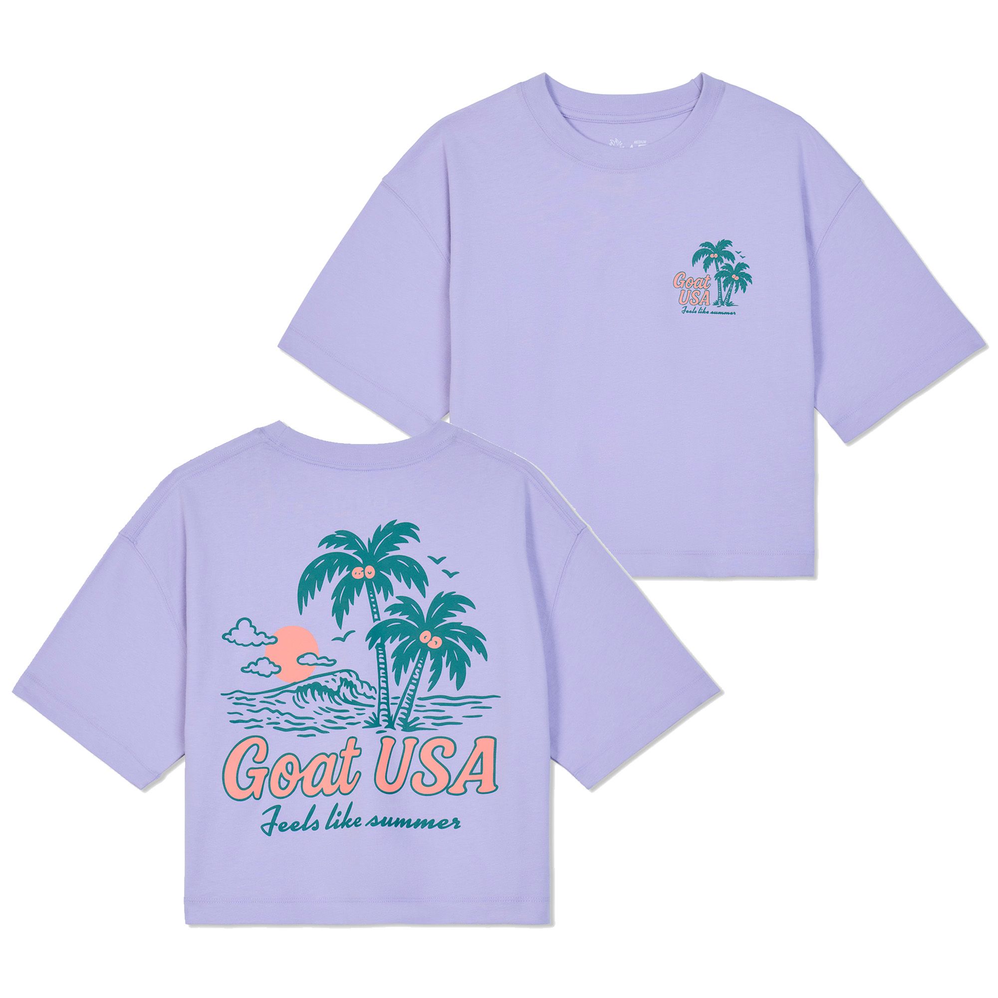 GOAT USA Feels Like Summer Girl's Lacrosse Crop T-Shirt