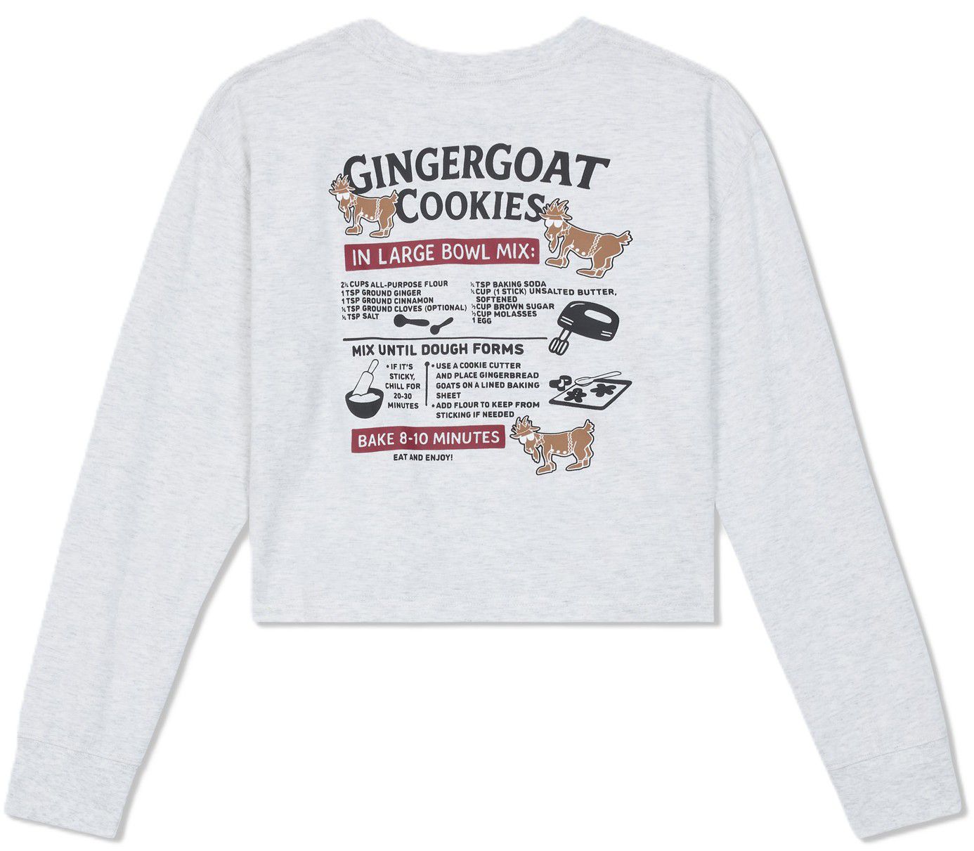 GOAT USA Girls' Gingerbread Goat Long Sleeve T-Shirt