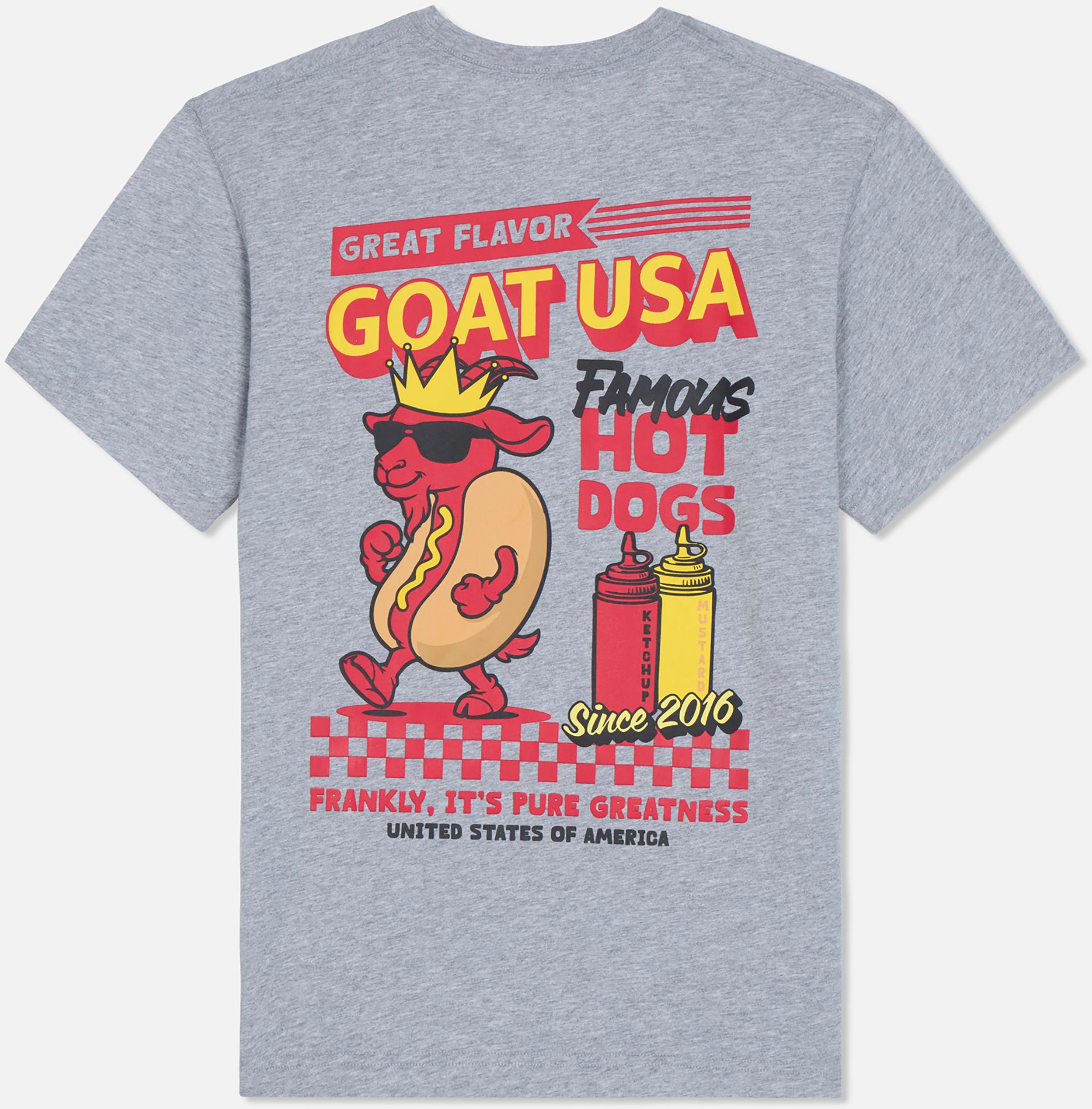GOAT USA Men's Famous Hot Dog T-Shirt