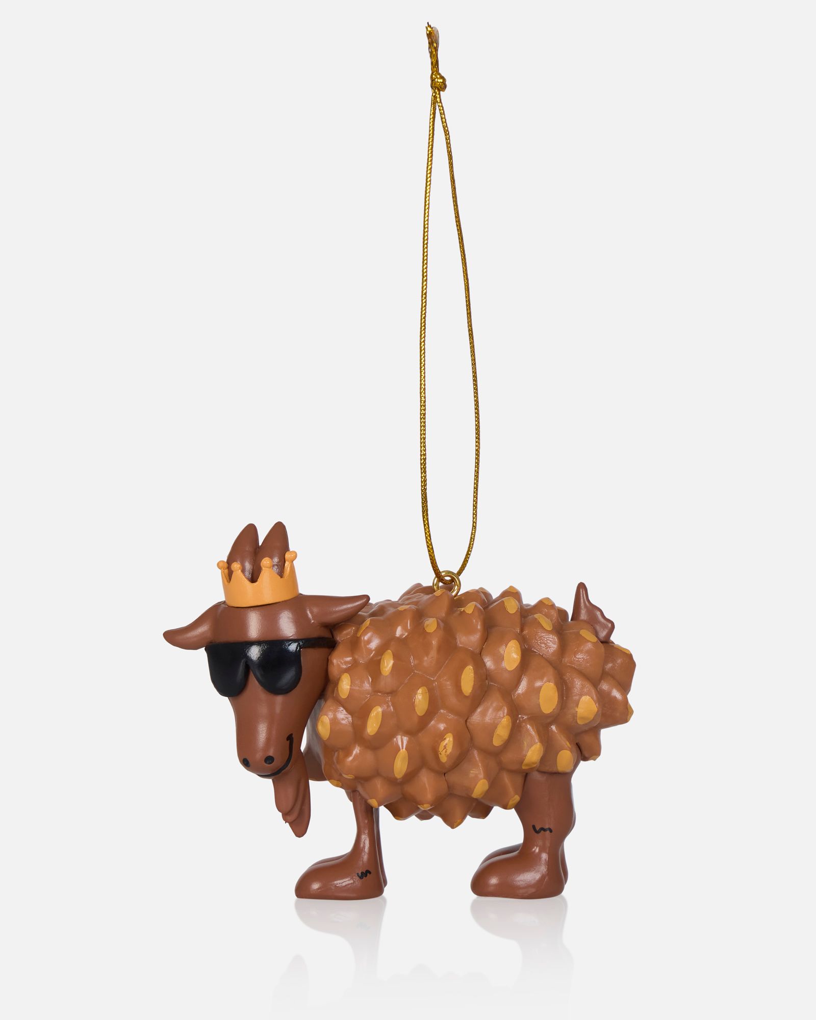GOAT USA Pinecone Goat Ornament - Brown