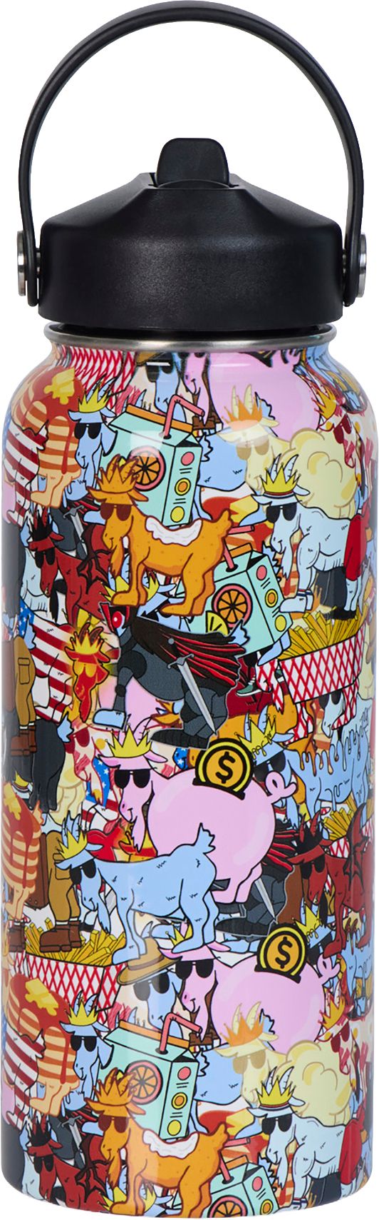 GOAT USA All Over Print Sticker Water Bottle