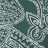 Green/Cream Paisley