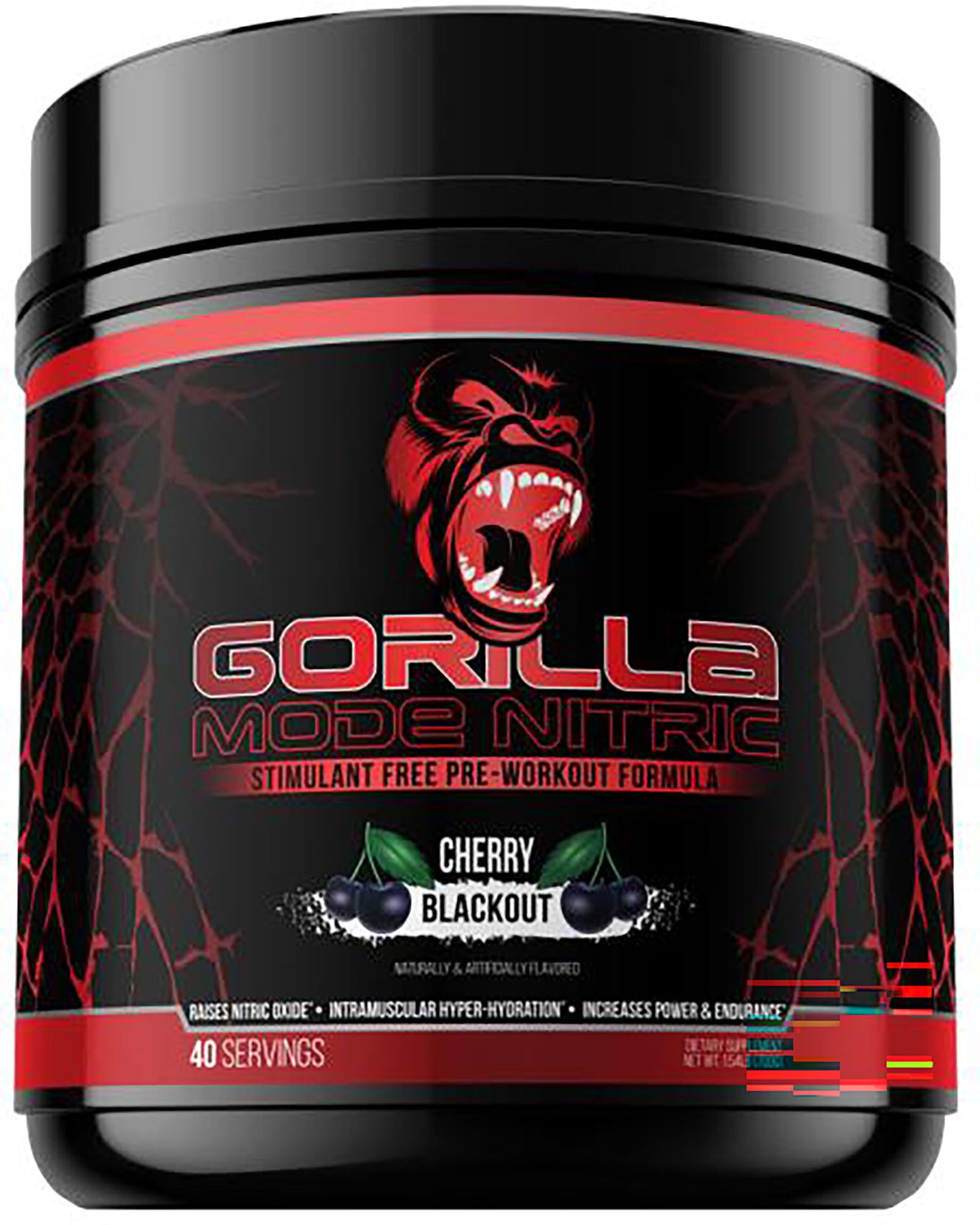 Gorilla Mind Gorilla Mode Nitric Stimulant Free Pre-Workout - 40 Servings