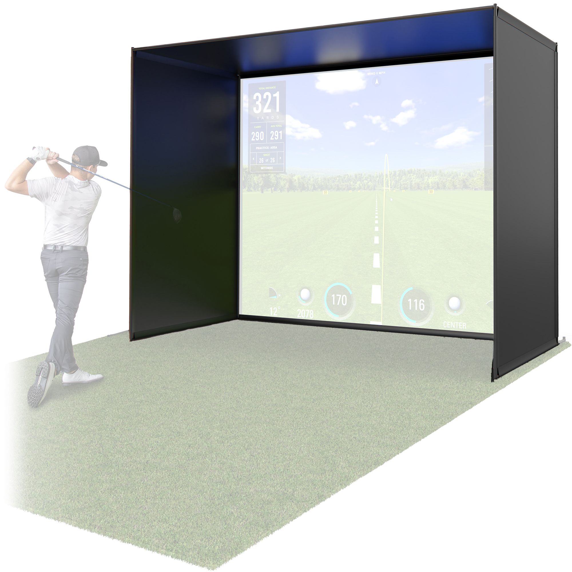 GoSports Golf Simulator Enclosure (12'x9')