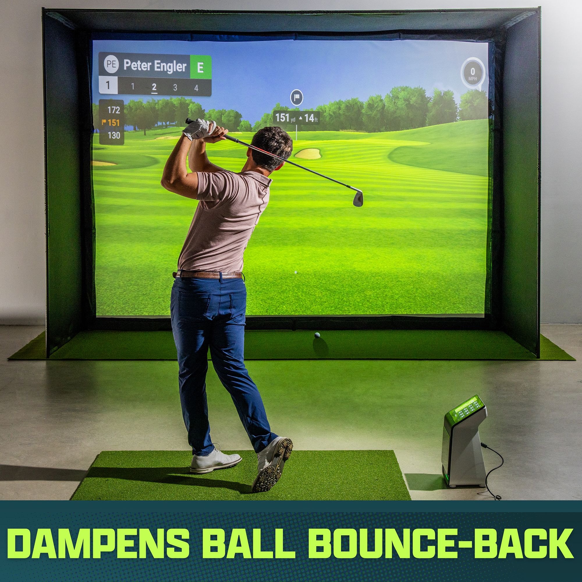 GoSports 10 x 6 Indoor Turf Home Simulator
