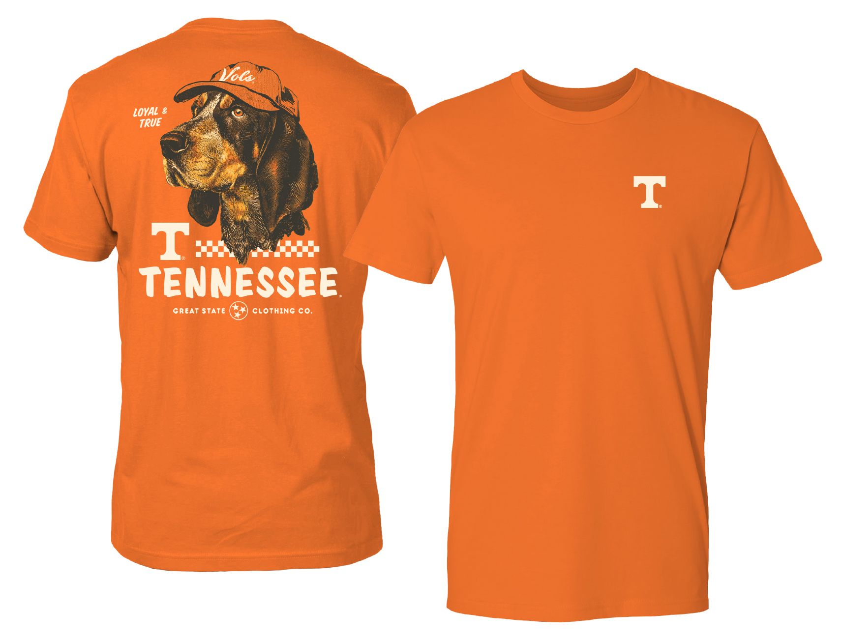 Great State Men's Tennessee Volunteers Tennessee Orange Loyal And True Dog T-Shirt