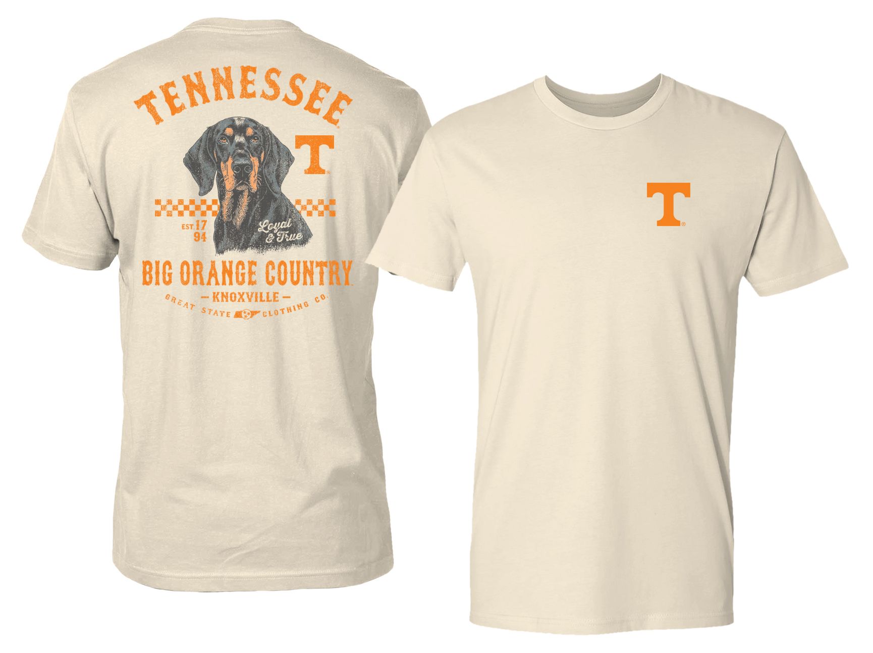 Great State Men's Tennessee Volunteers Natural Vintage Mascot T-Shirt