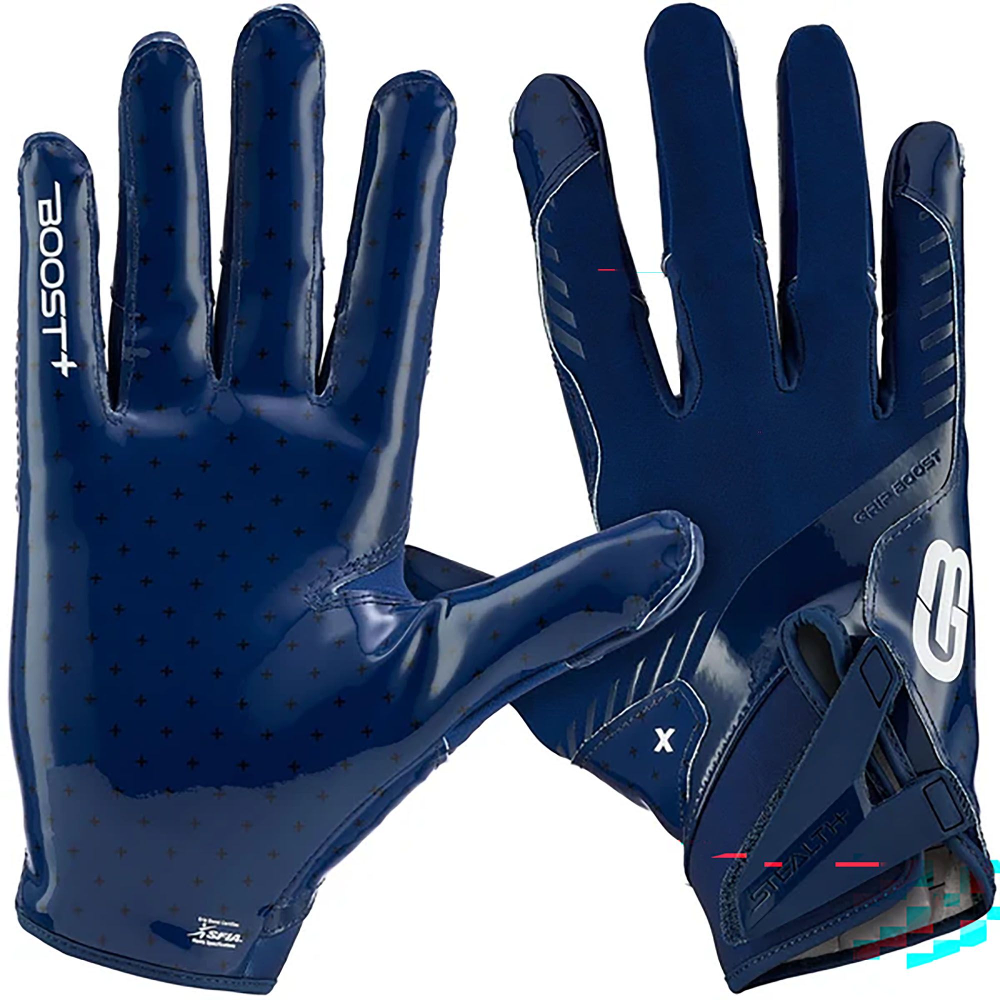 Grip Boost Adult Solid Stealth 6 Football Gloves