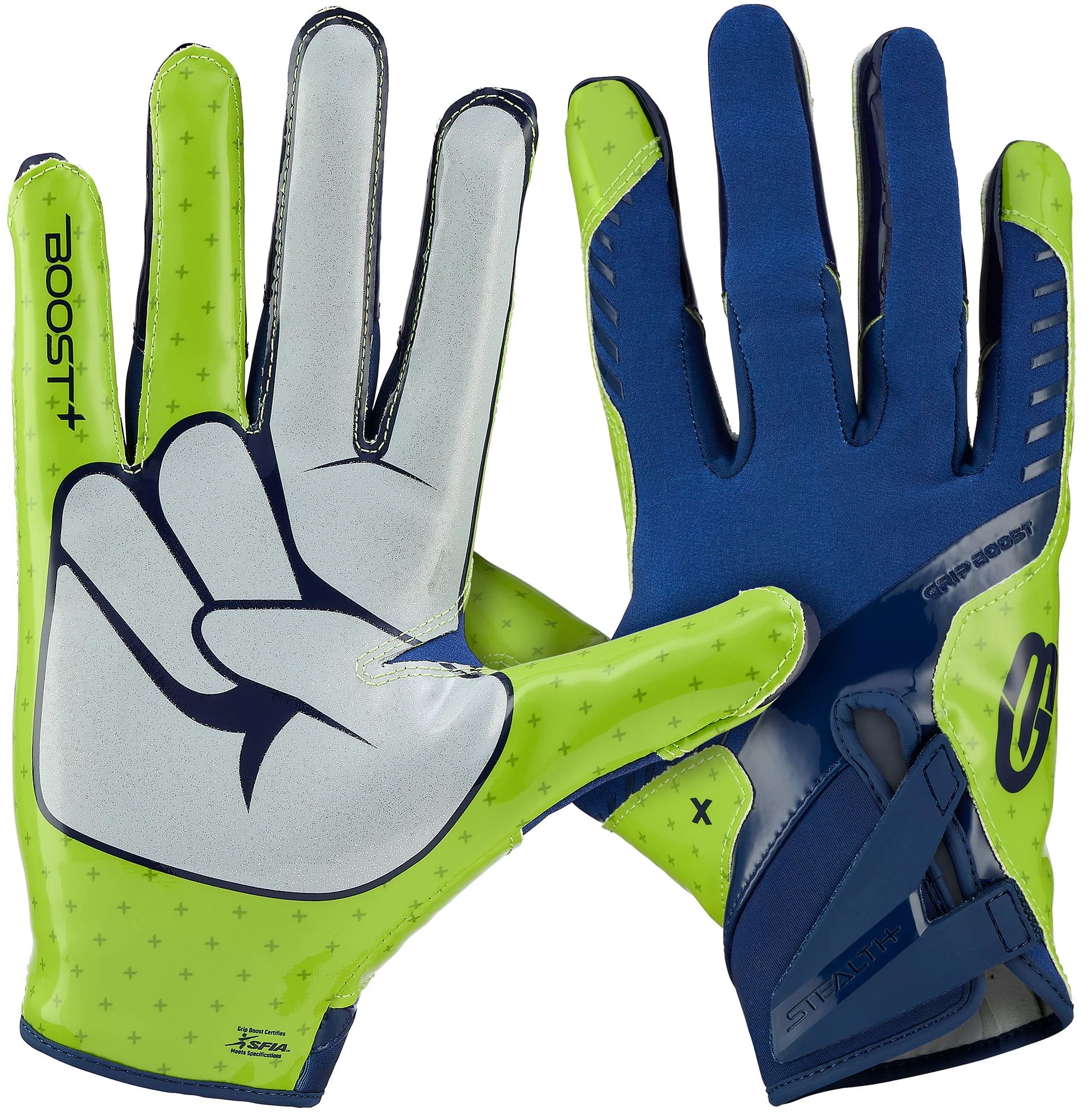 Grip Boost Youth Peace Stealth 6 Football Gloves