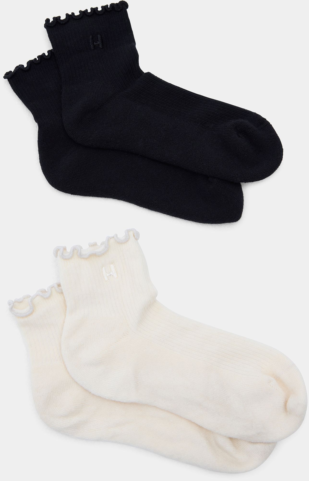 Halfdays Ruffle Crew Socks - 2 Pack