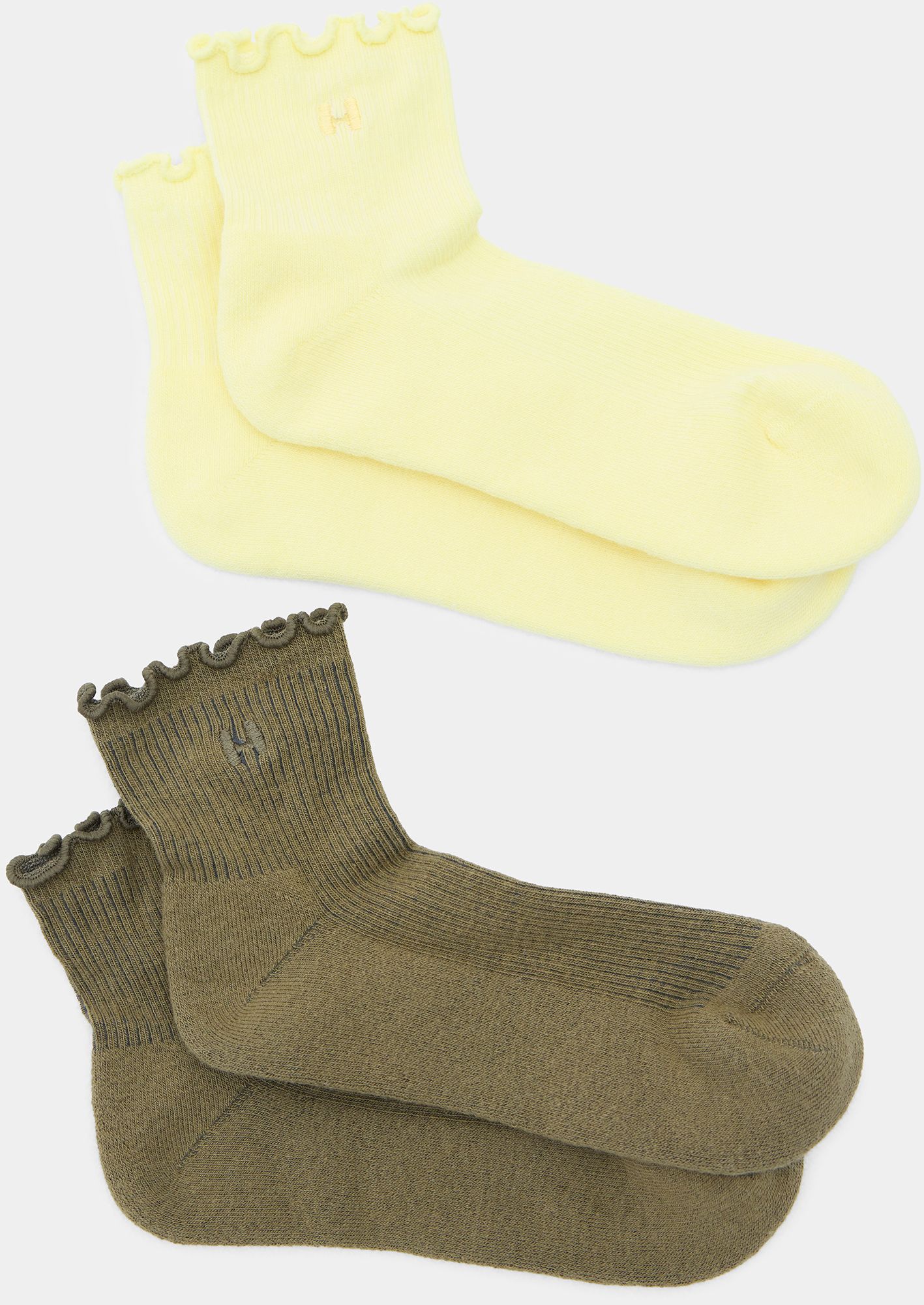 Halfdays Ruffle Crew Socks - 2 Pack