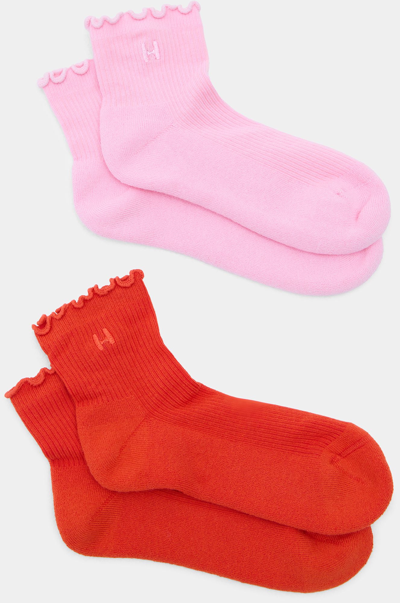 Halfdays Ruffle Crew Socks - 2 Pack