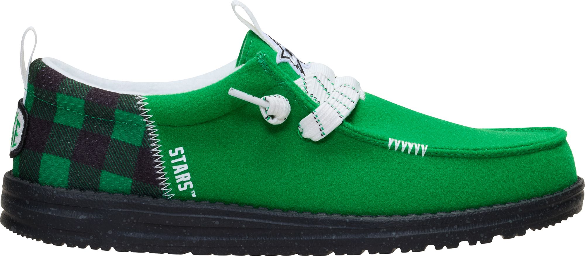 Hey Dude Men's Wally Funk NHL Dallas Stars Plaid Shoes
