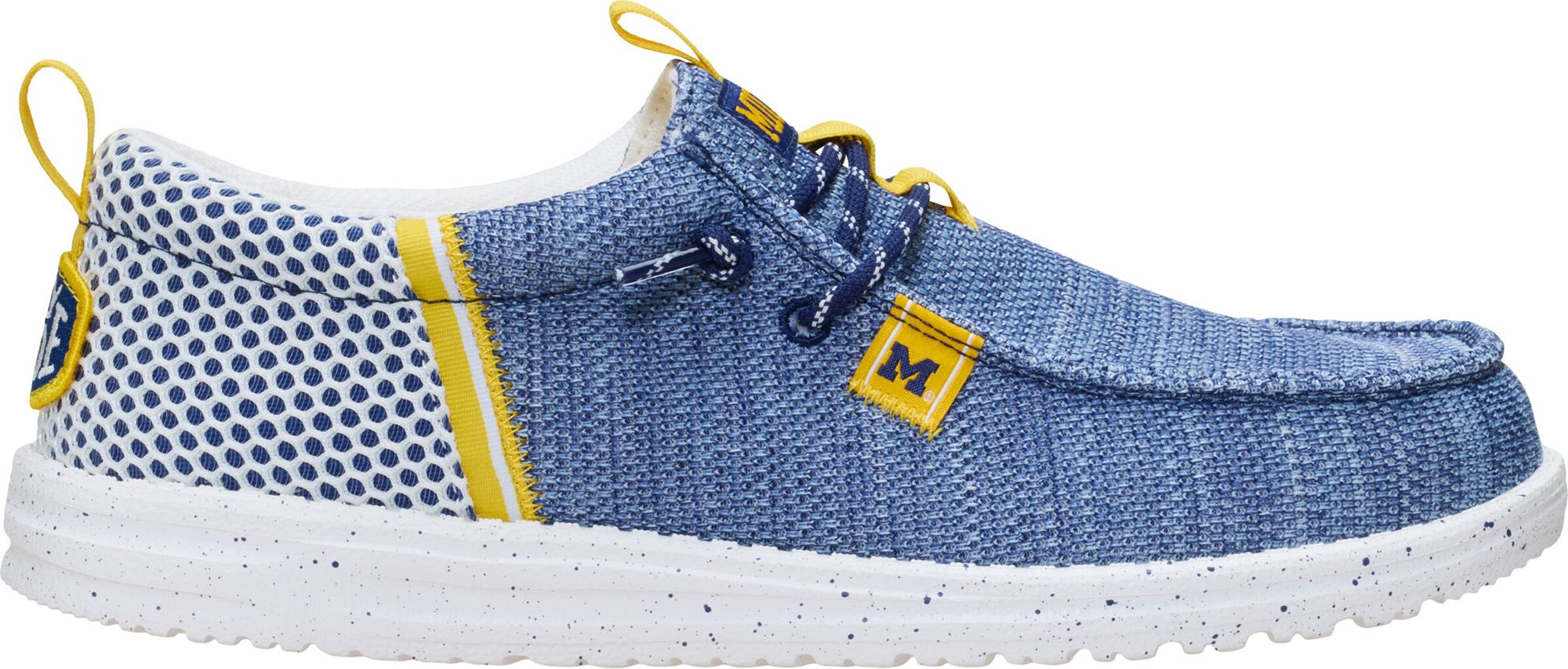 Hey Dude Men's Wally Stretch Sox Michigan Wolverines Shoes