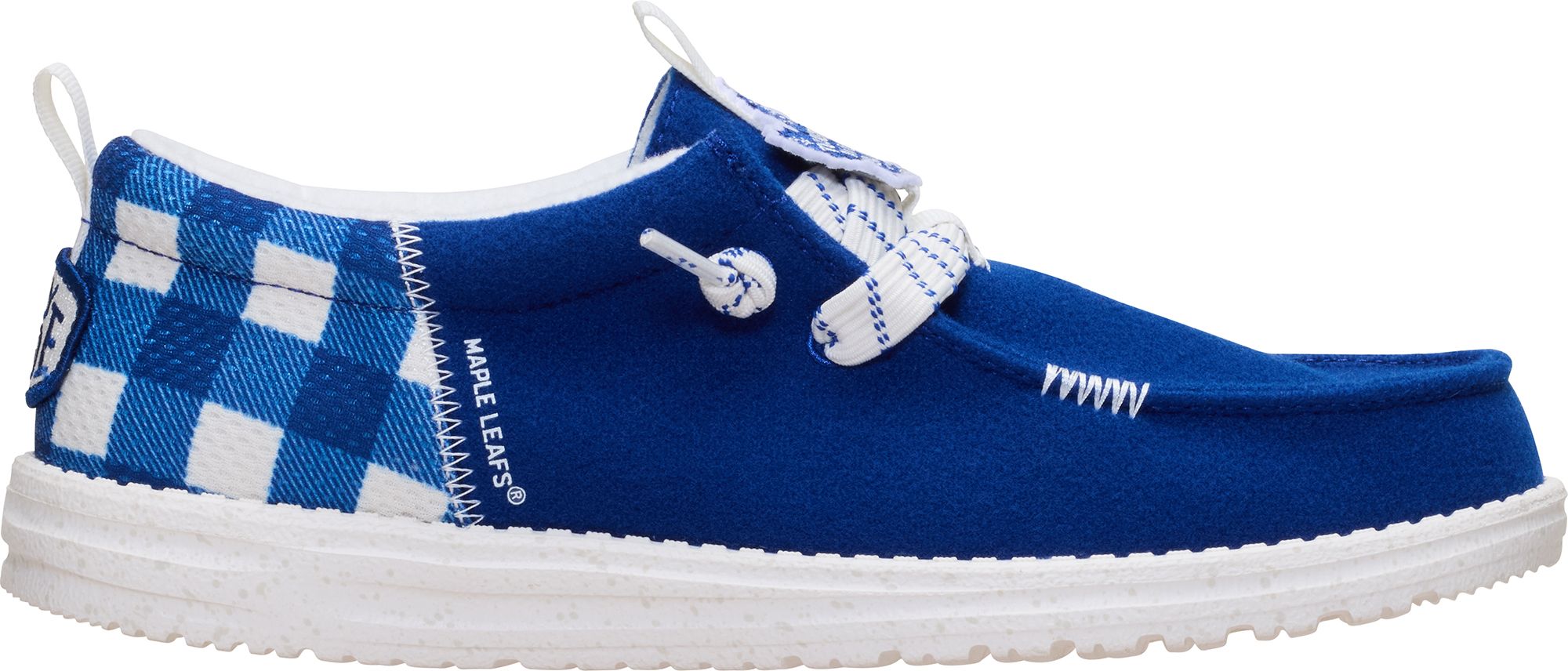 Hey Dude Men's Wally Funk NHL Toronto Maple Leafs Plaid Shoes