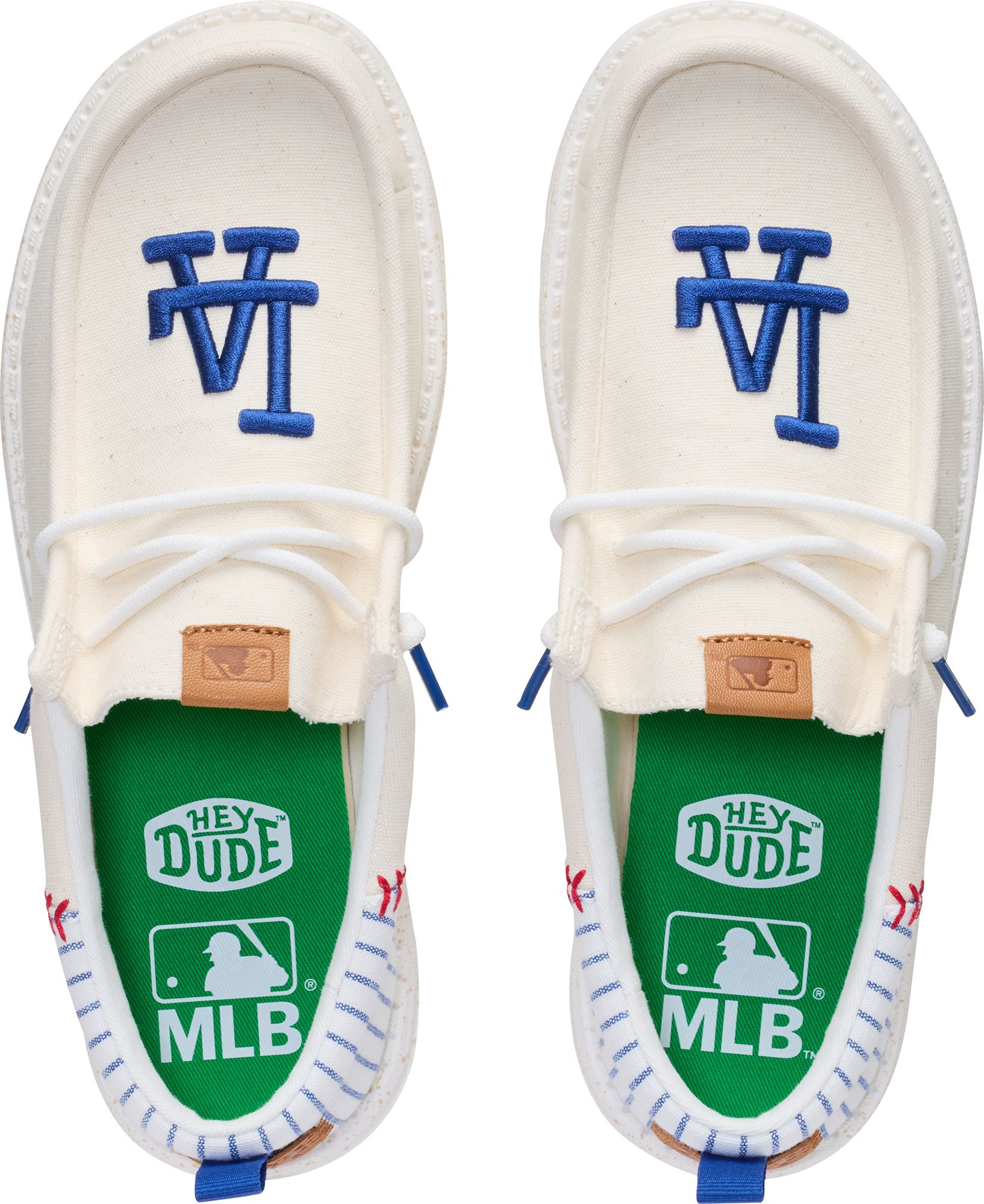 Hey Dude Men's Wally Funk MLB Vintage Dodgers Shoes