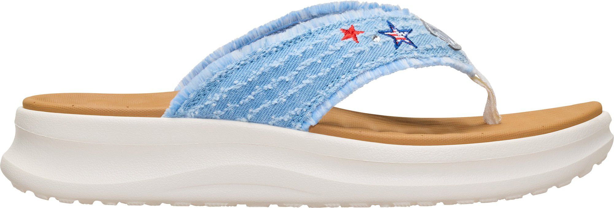 Hey Dude Women's Wide Denim Flip Flops