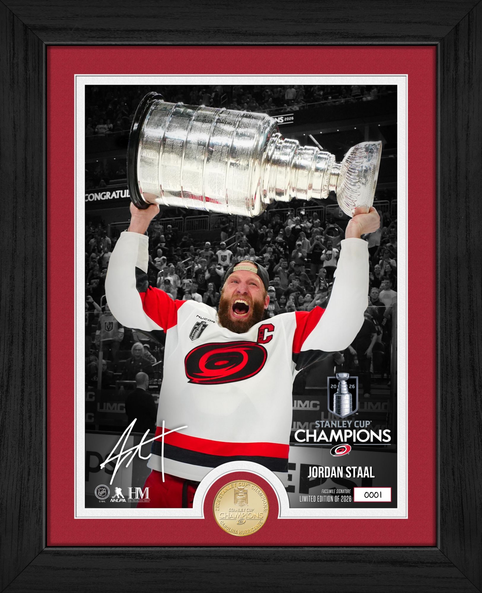 Highland Mint Carolina Hurricanes 2026 Stanley Cup Champions Staal Coin
