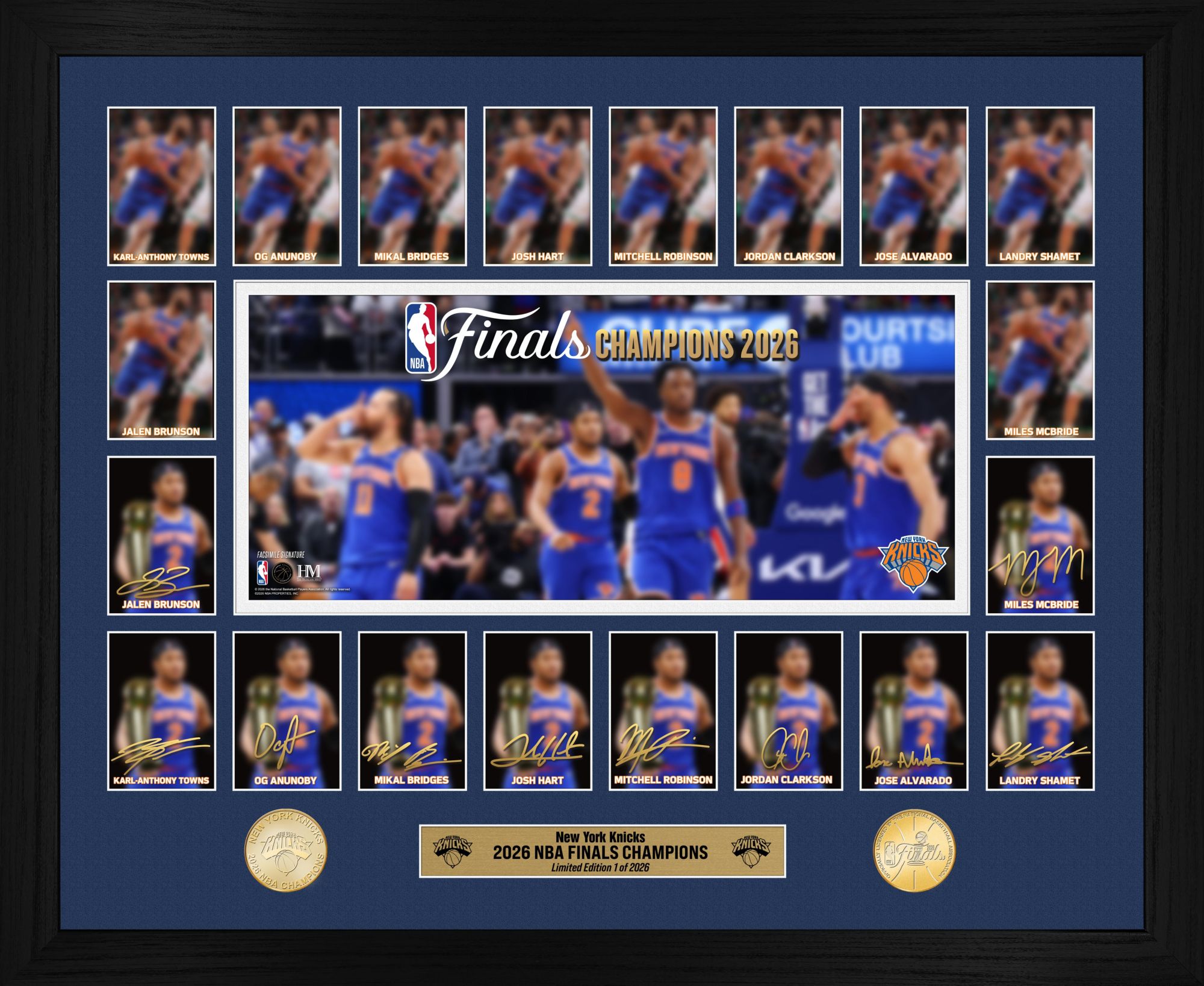 Highland Mint 2026 NBA Champions New York Knicks Moments Frame