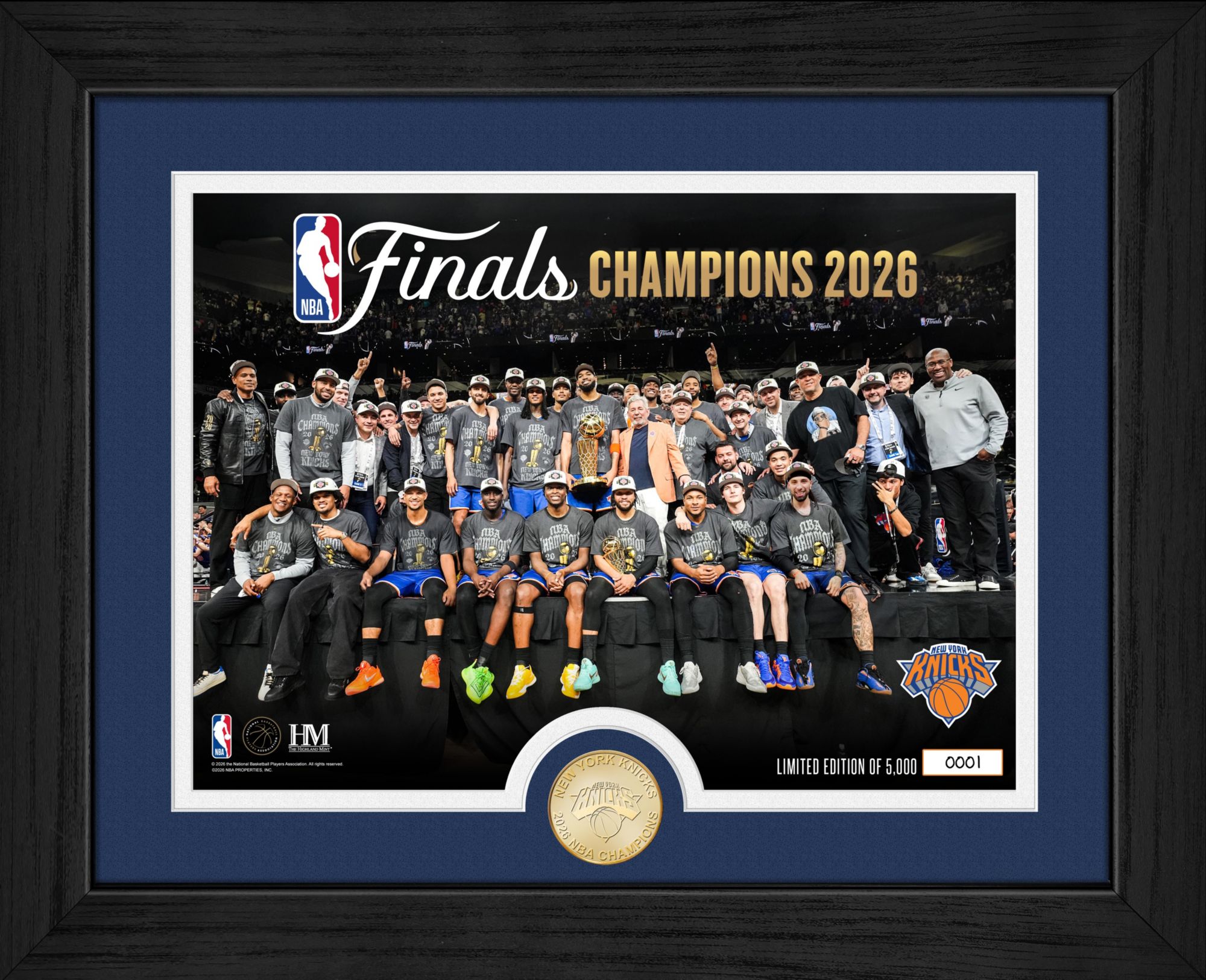 Highland Mint 2026 NBA Champions New York Knicks Celebration Frame