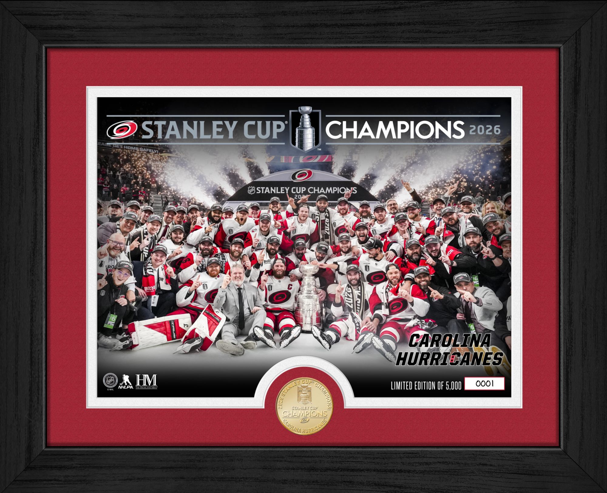 Highland Mint Carolina Hurricanes 2026 Stanley Cup Champions Celebration Bronze Coin