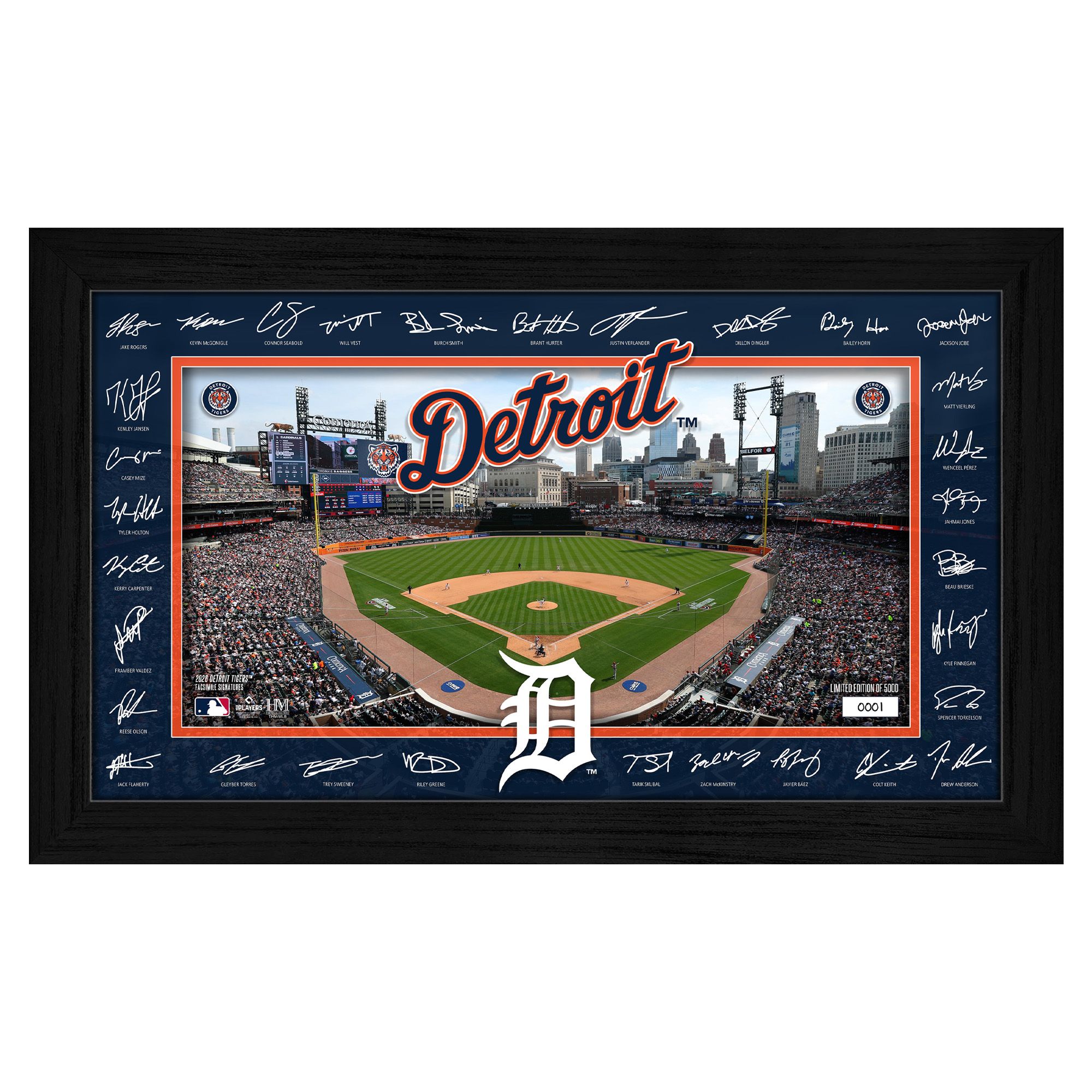 Highland Mint Detroit Tigers 2026 Signature Field Frame