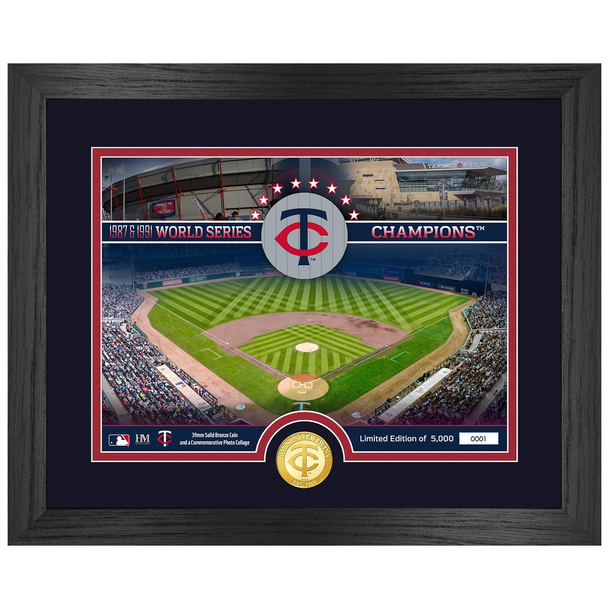 Highland Mint Minnesota Twins Bronze Coin Stadium