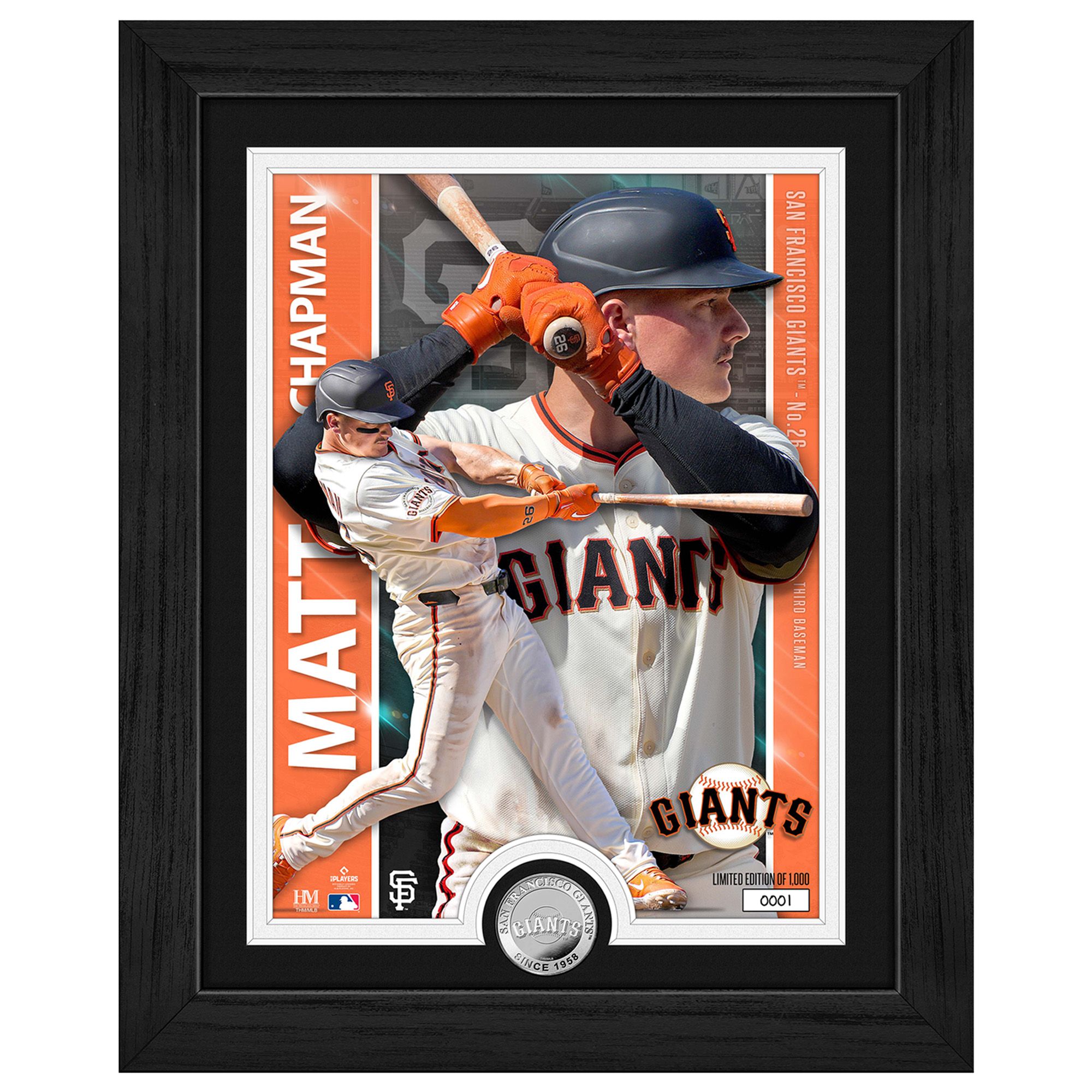 Highland Mint San Francisco Giants Matt Chapman Artist Proof Silver Coin Photo Mint