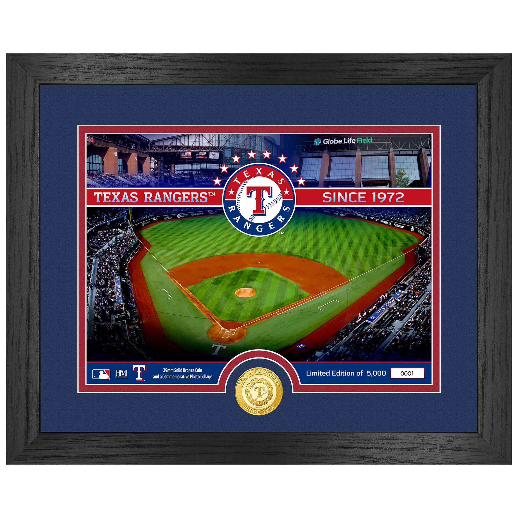 Highland Mint Texas Rangers Bronze Coin Stadium