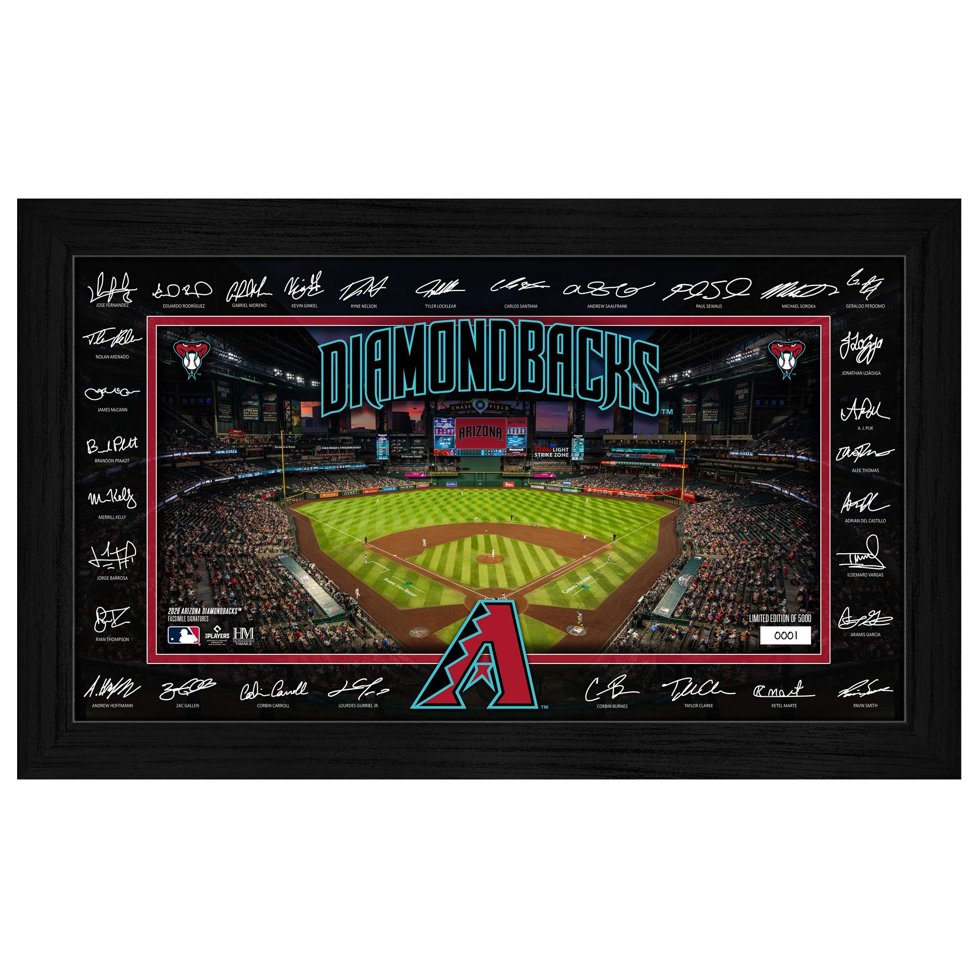 Highland Mint Arizona Diamondbacks 2026 Signature Field Frame