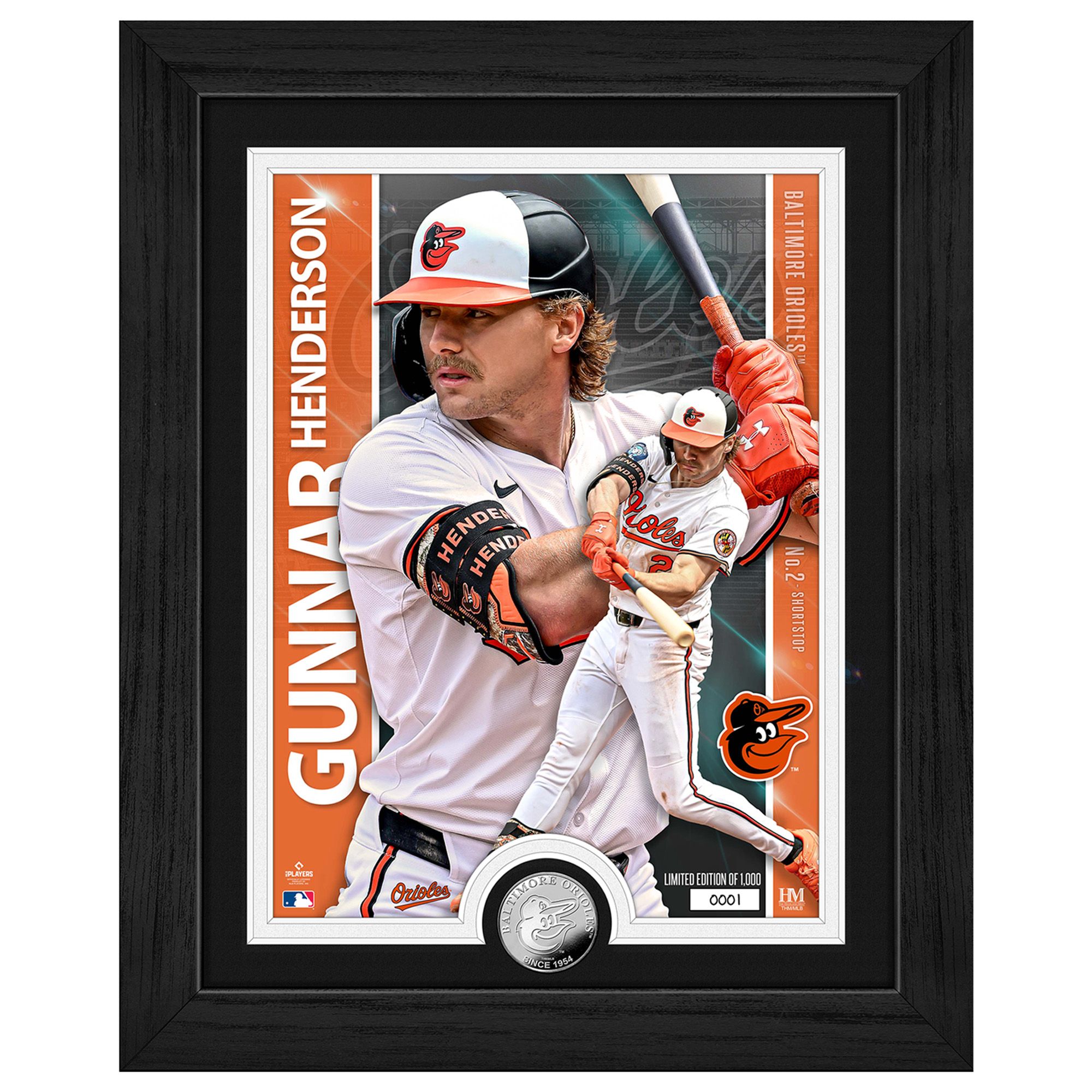 Highland Mint Baltimore Orioles Gunnar Henderson Artist Proof Silver Coin Photo Mint