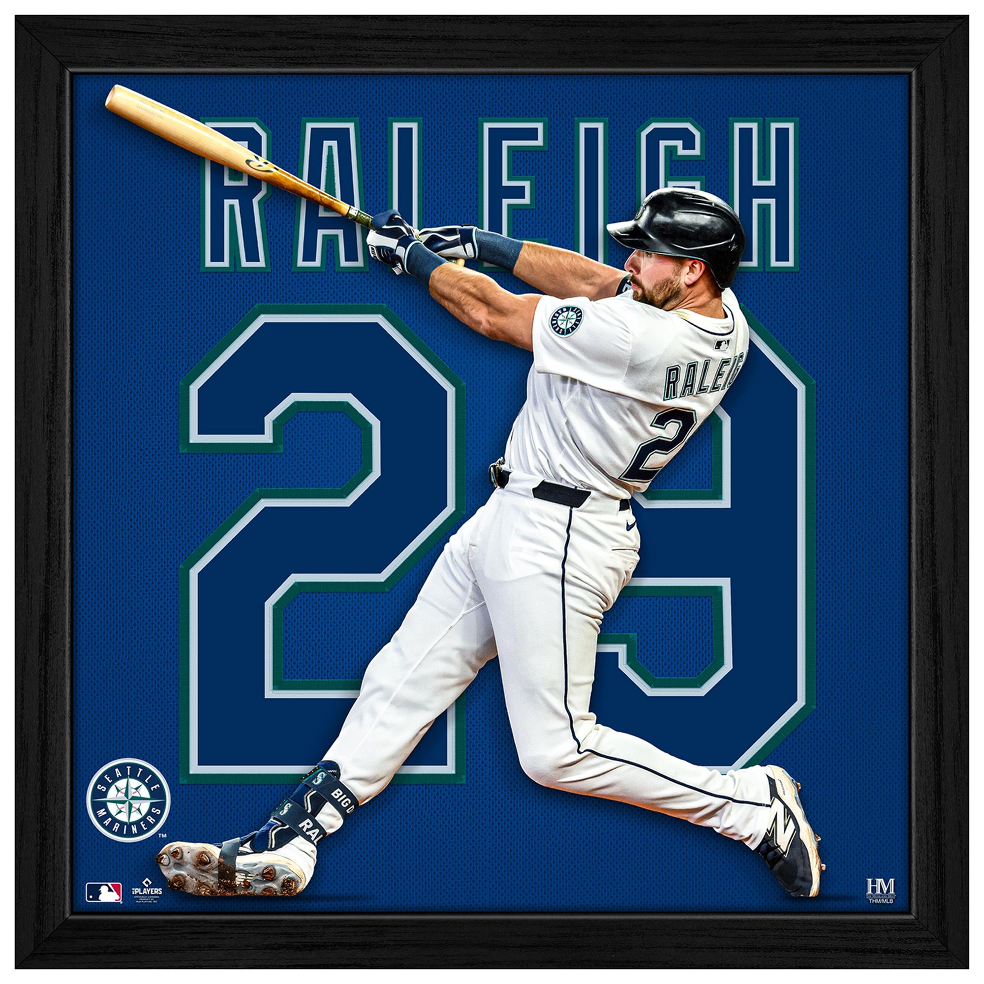 Highland Mint Seattle Mariners Cal Raleigh Impact Jersey Frame