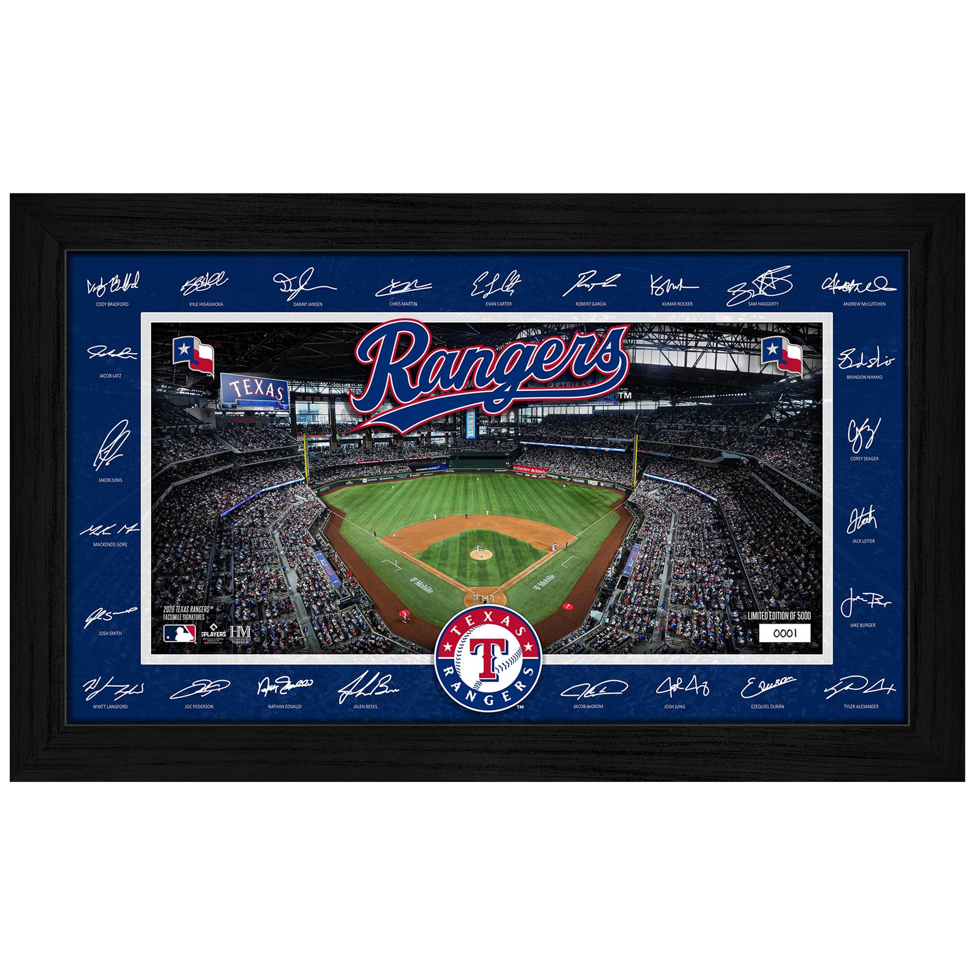 Highland Mint Texas Rangers 2026 Signature Field Frame
