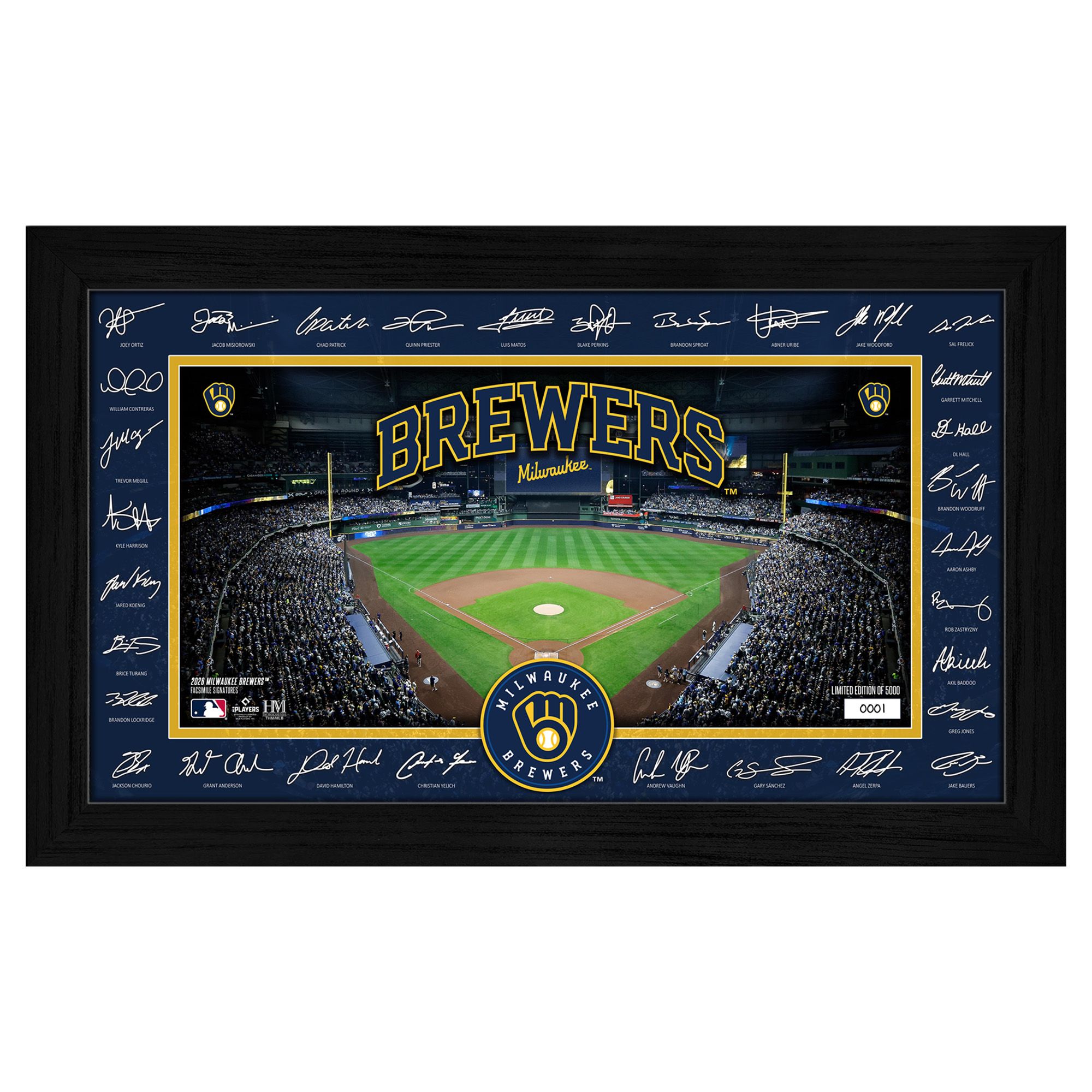 Highland Mint Milwaukee Brewers 2026 Signature Field Frame