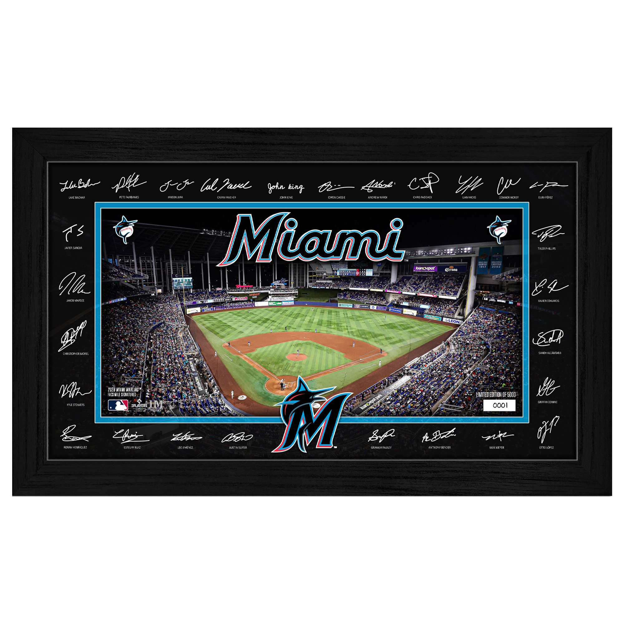 Highland Mint Miami Marlins 2026 Signature Field Frame