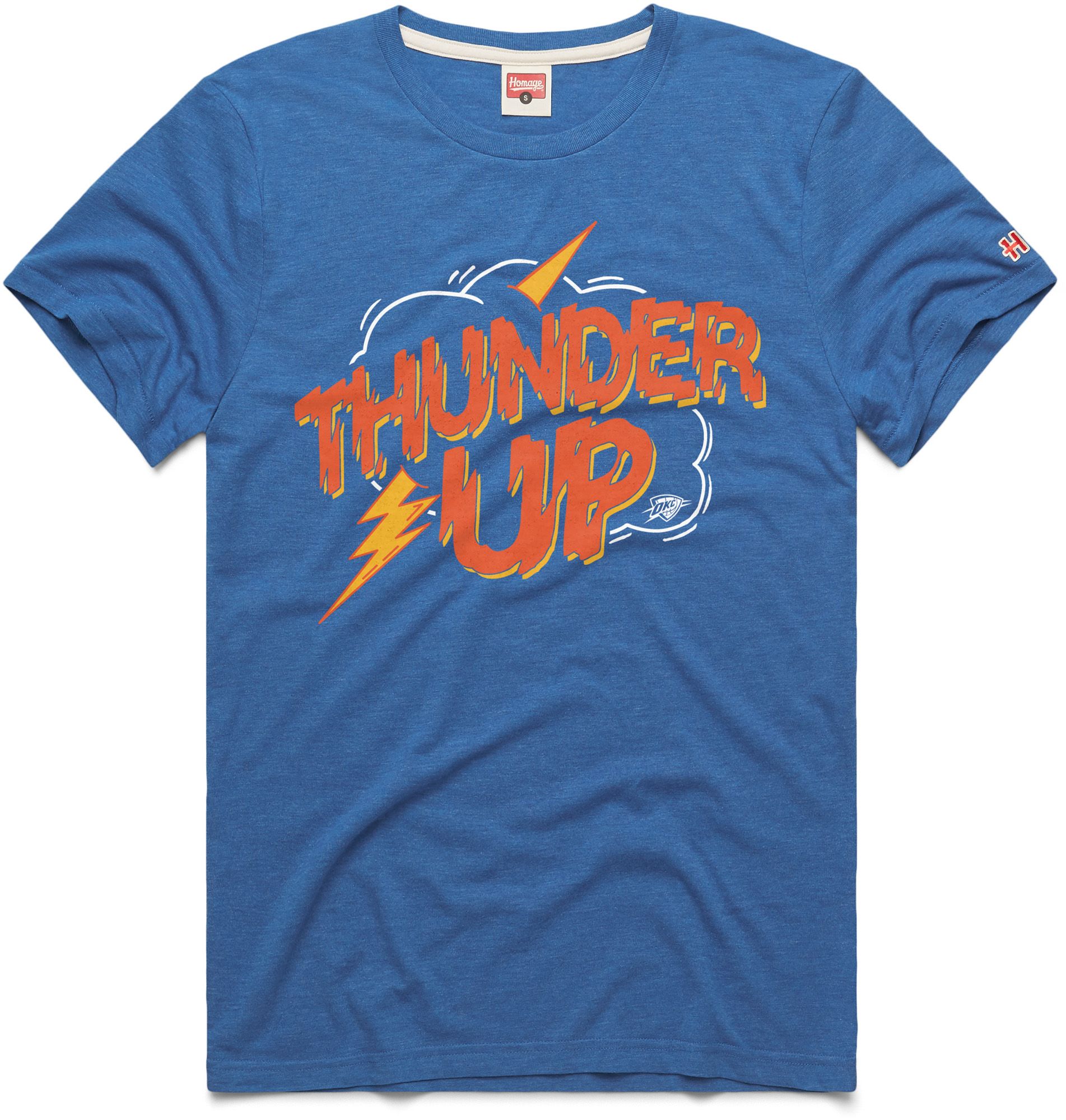 HOMAGE Adult Oklahoma City Thunder Blue Thunder Up T-Shirt