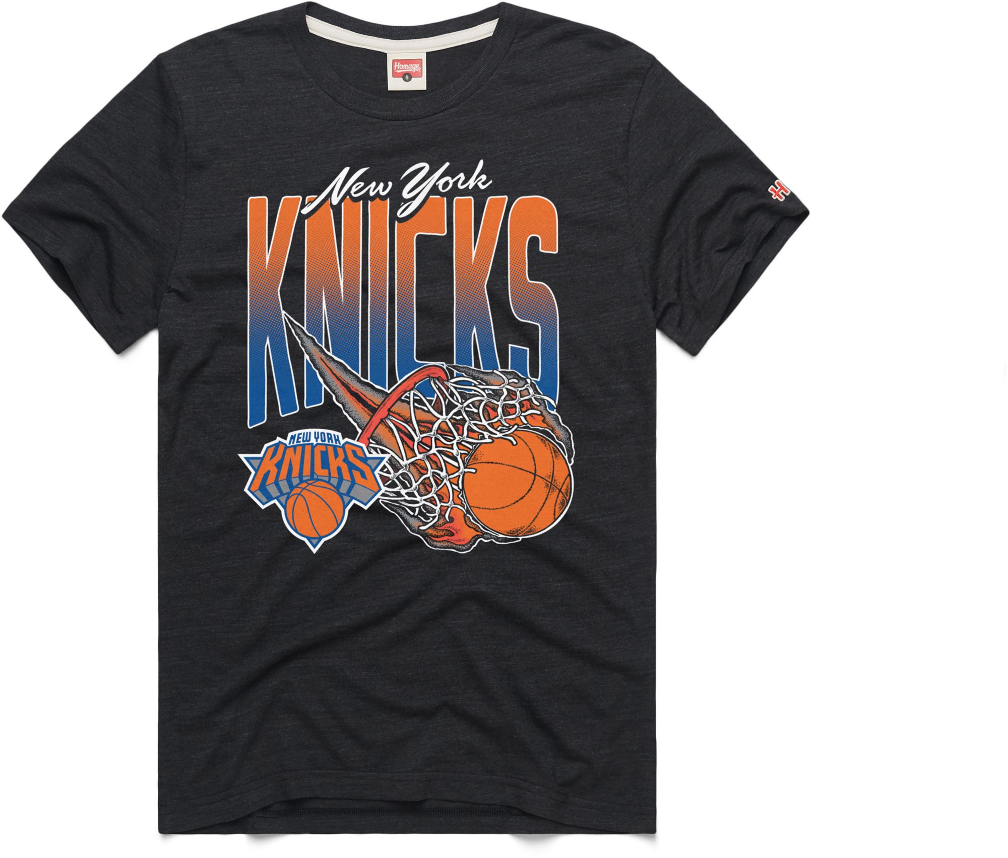 HOMAGE Adult New York Knicks Grey On Fire T-Shirt