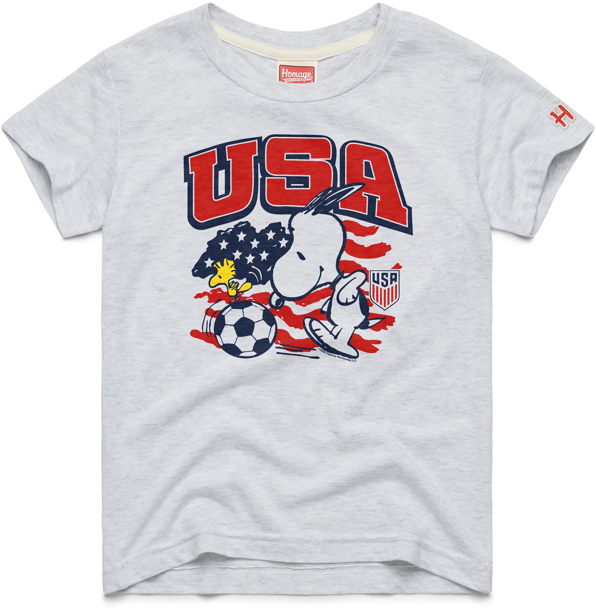 HOMAGE Boys' USA Off White Peanuts Snoopy T-Shirt