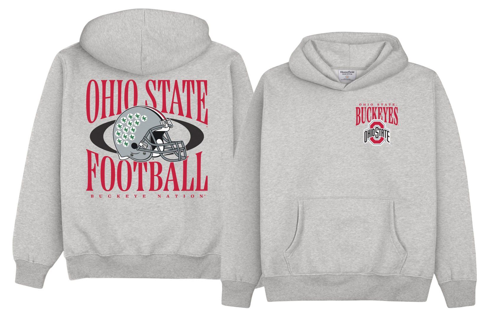 Homefield Men's Ohio State Buckeyes Heavyweight Football Hoodie