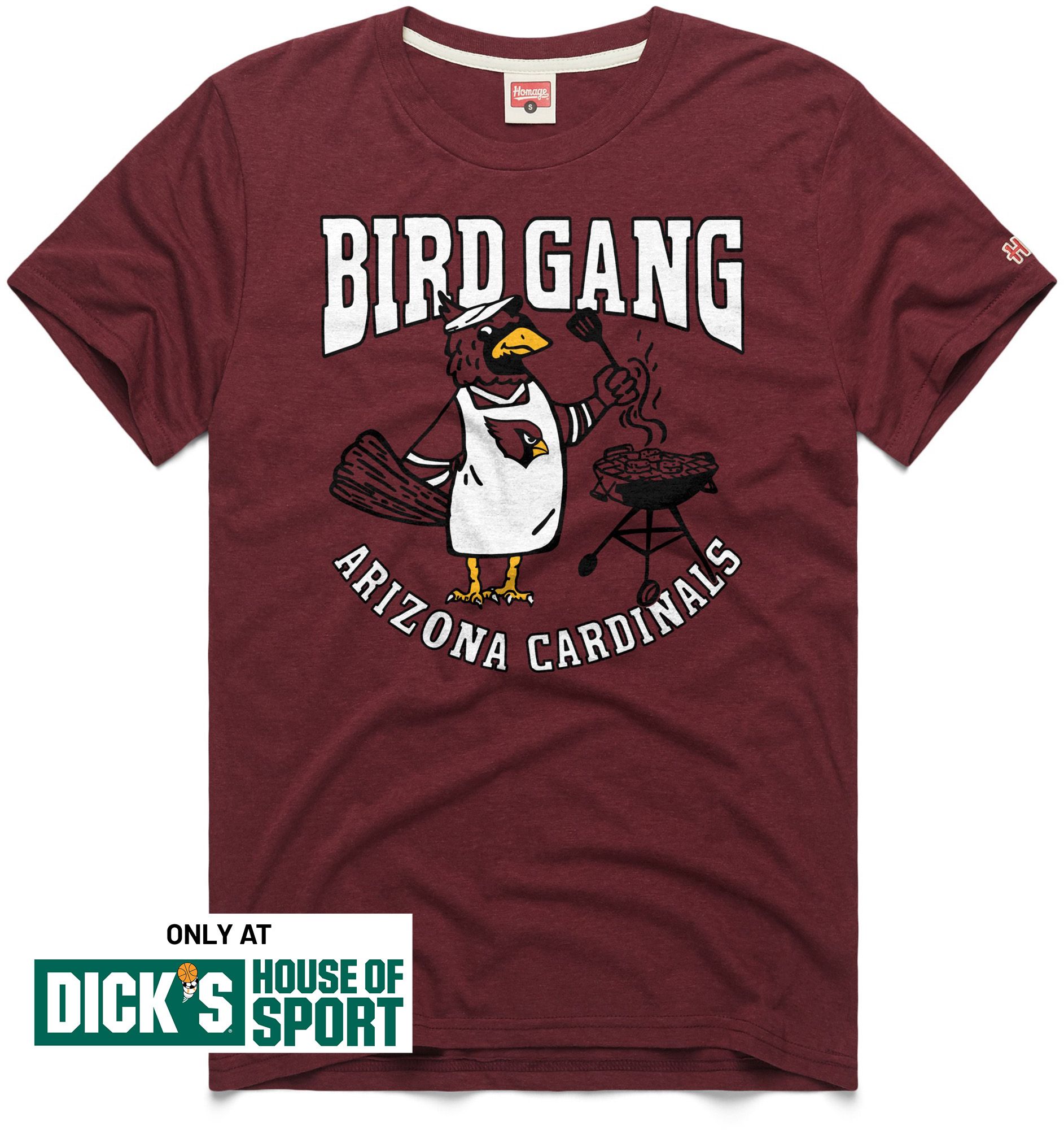 HOMAGE Men's Arizona Cardinals Wine Bird Gang T-Shirt