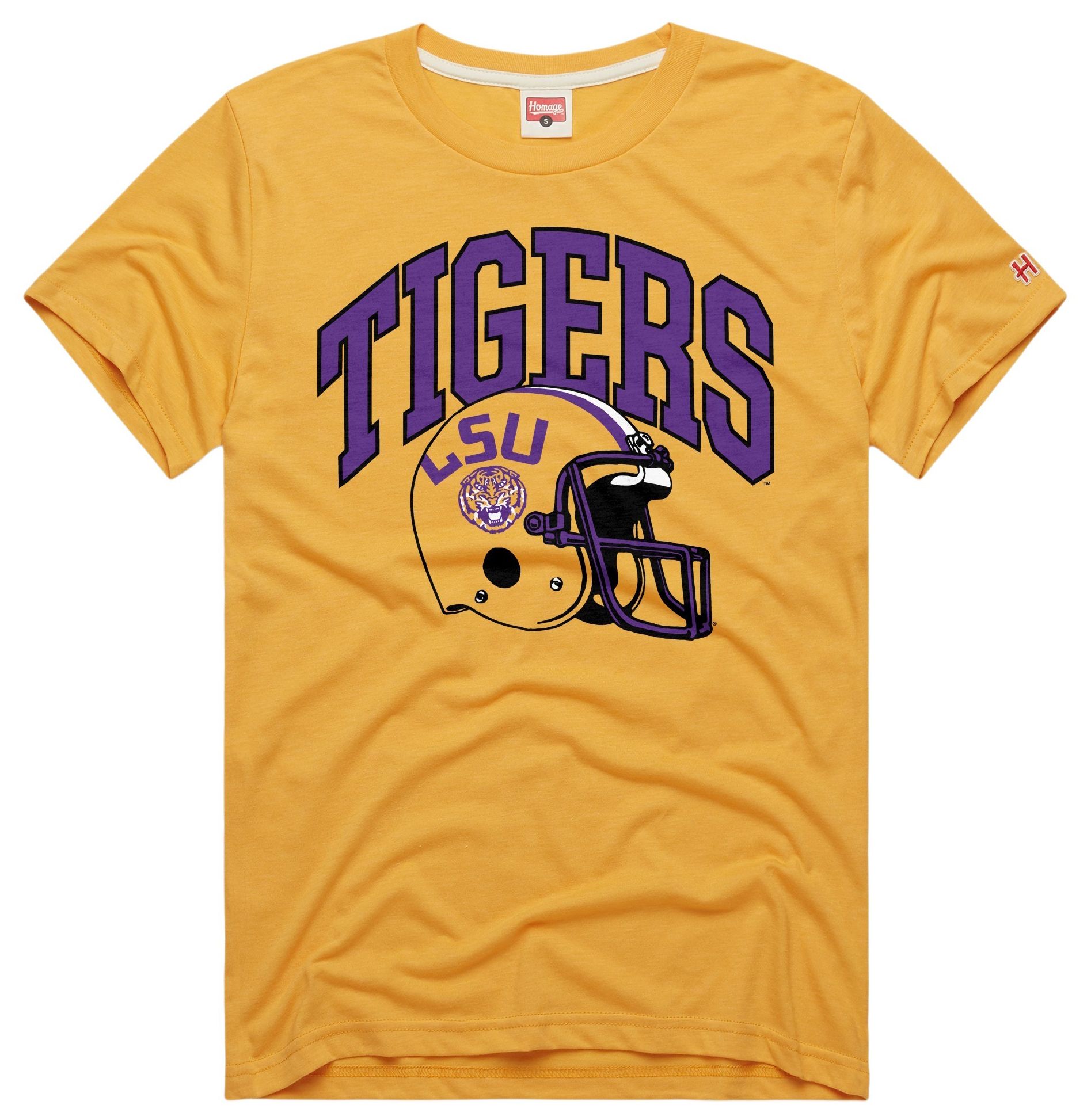 HOMAGE Men's LSU Tigers Gold Helmet T-Shirt