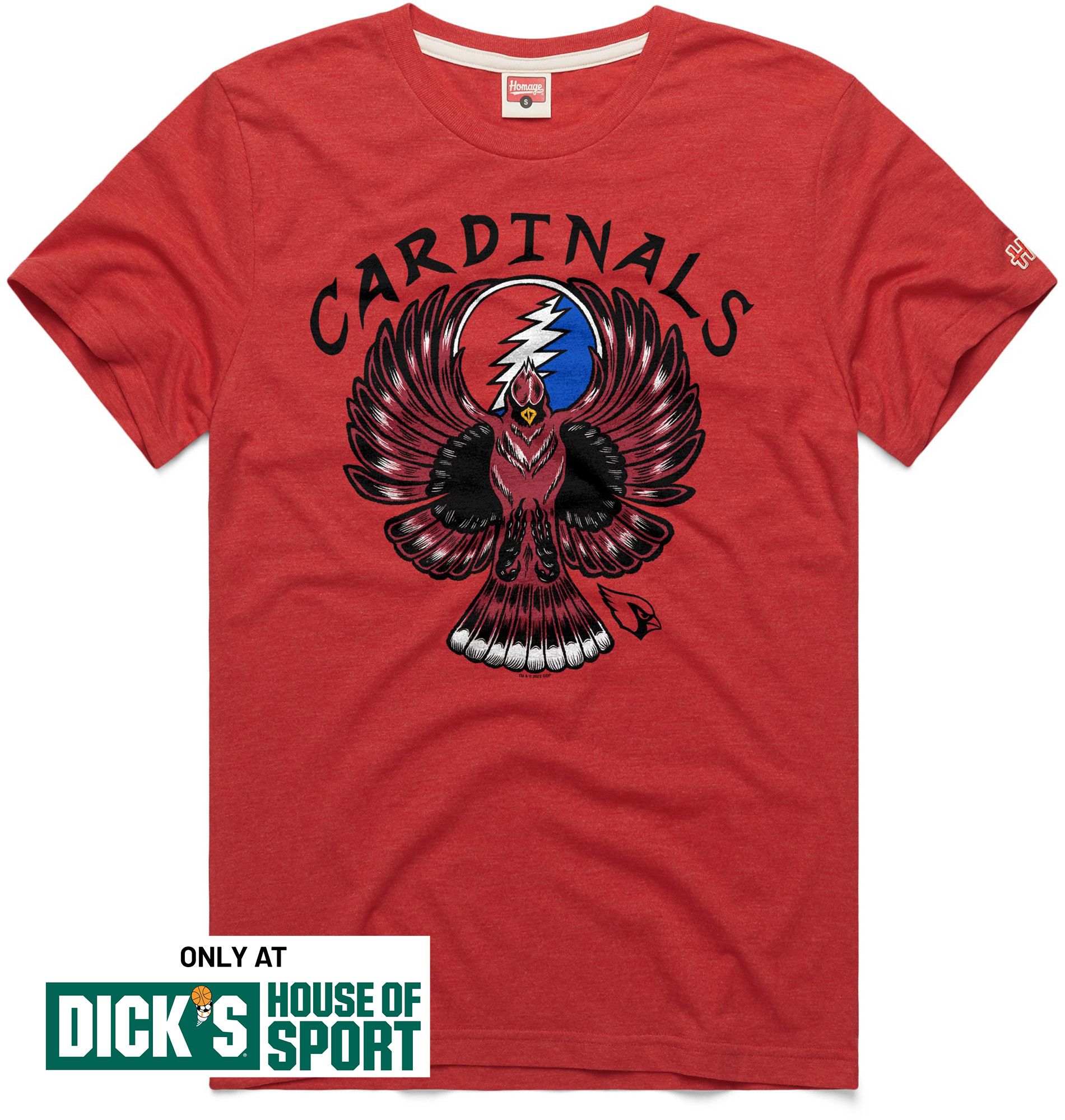 HOMAGE Men's Arizona Cardinals Red Grateful Dead T-Shirt
