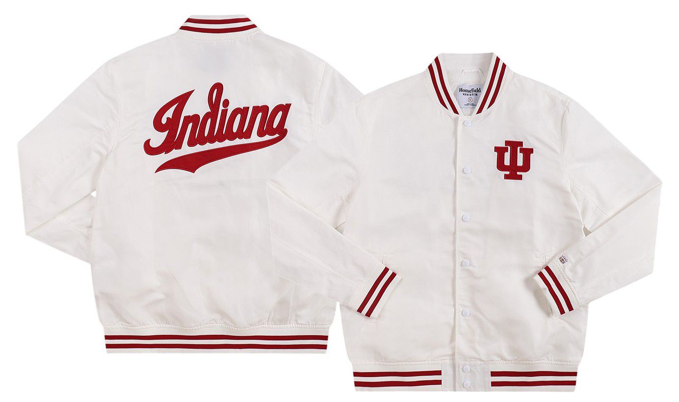Homefield Men's Indiana Hoosiers Whiteout Bomber Jacket