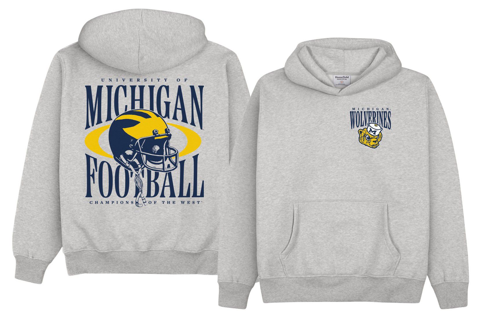 Homefield Men's Michigan Wolverines Heavyweight Football Hoodie