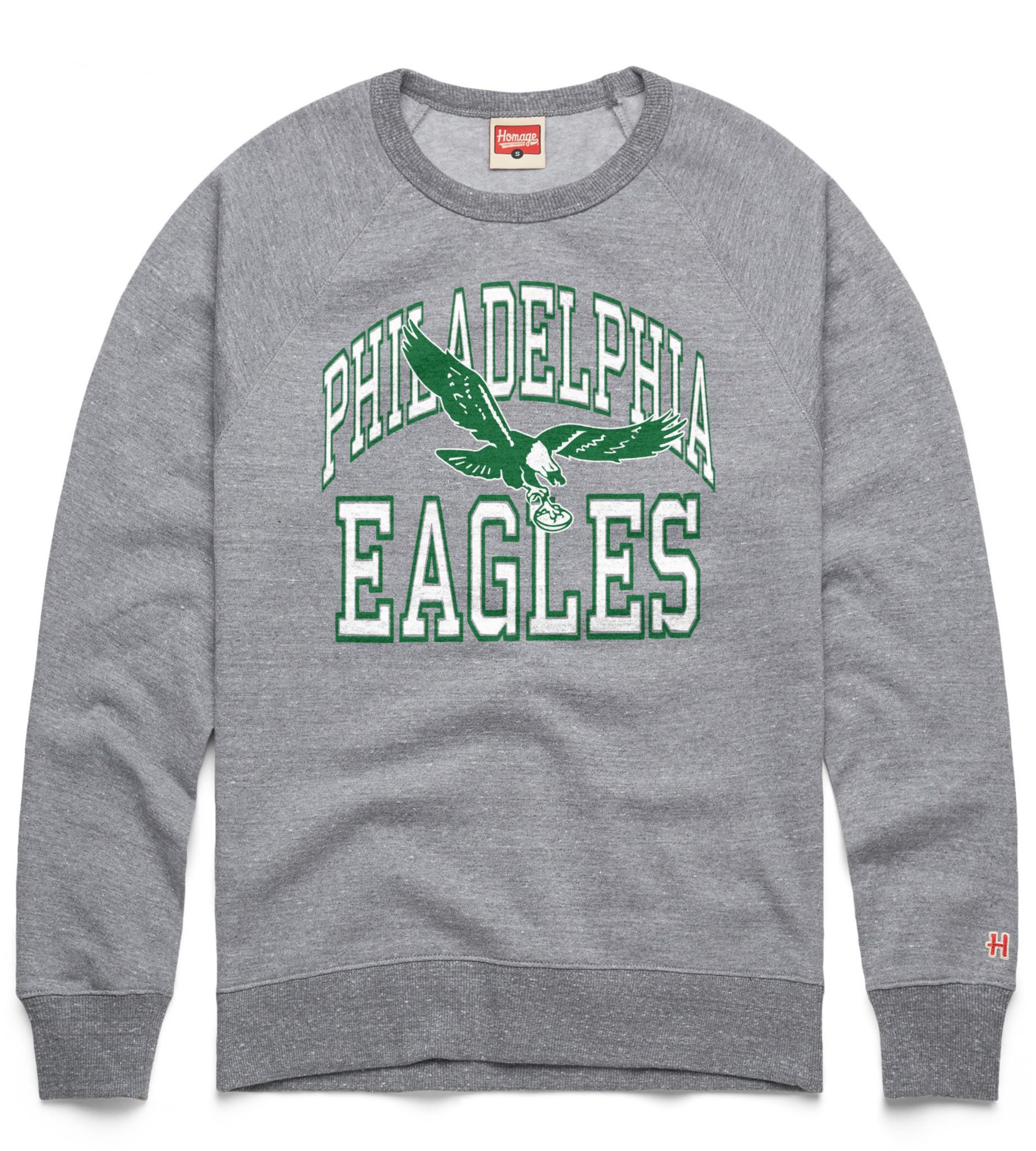 HOMAGE Men's Philadelphia Eagles Arched Crewneck Sweatshirt