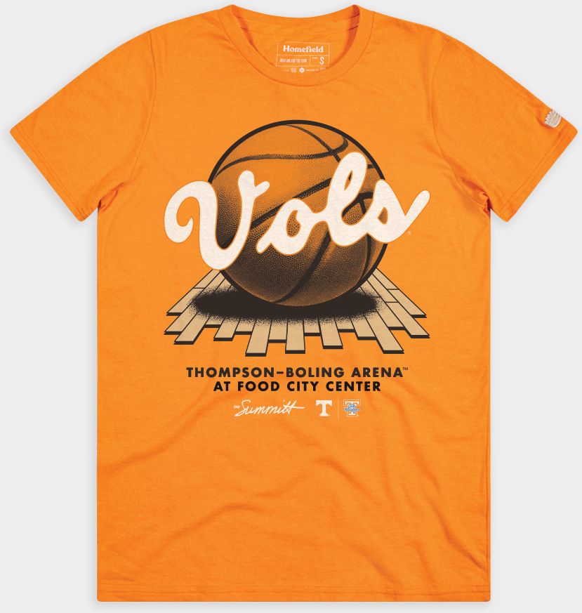 Homefield Men's Tennessee Volunteers Bright Orange Basketball T-Shirt