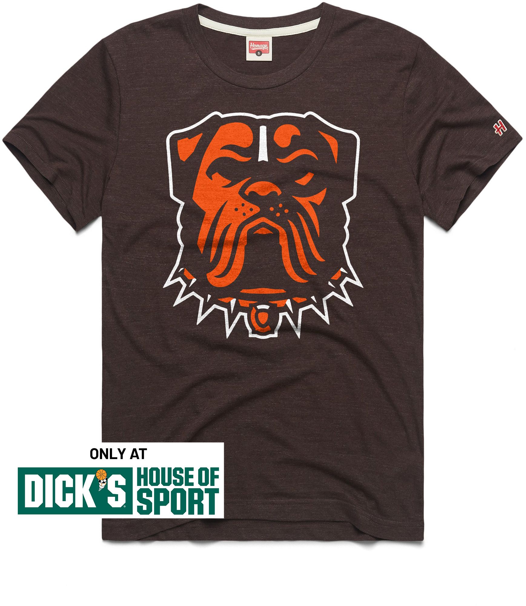 HOMAGE Men's Cleveland Browns Brown Dog T-Shirt
