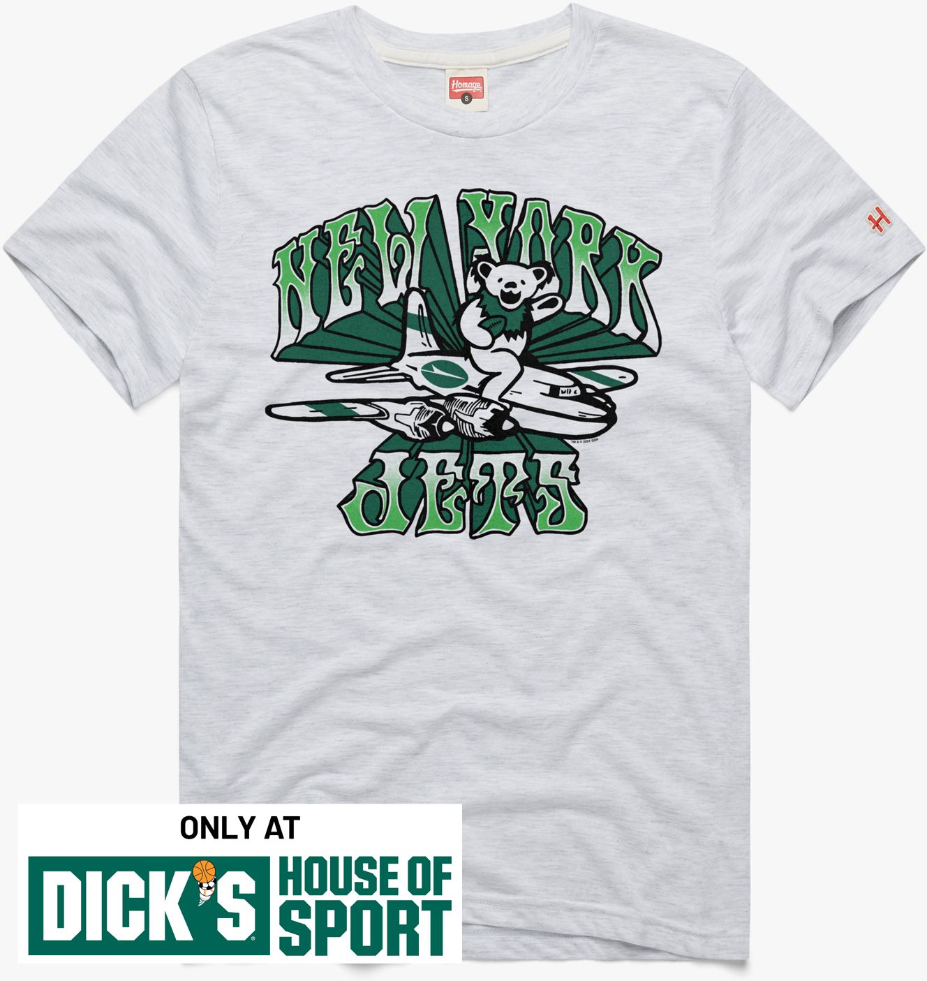 HOMAGE Men's New York Jets Grateful Dead T-Shirt
