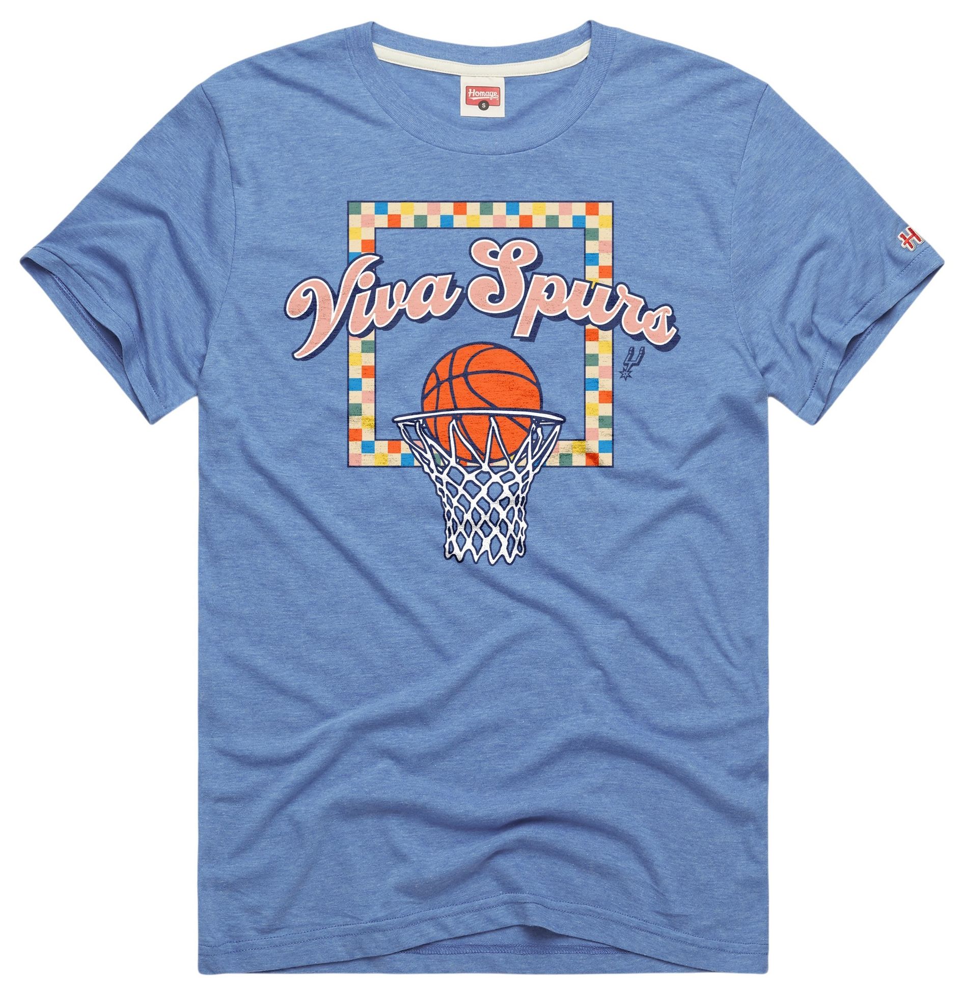 HOMAGE Men's San Antonio Spurs Light Blue City Edition T-Shirt