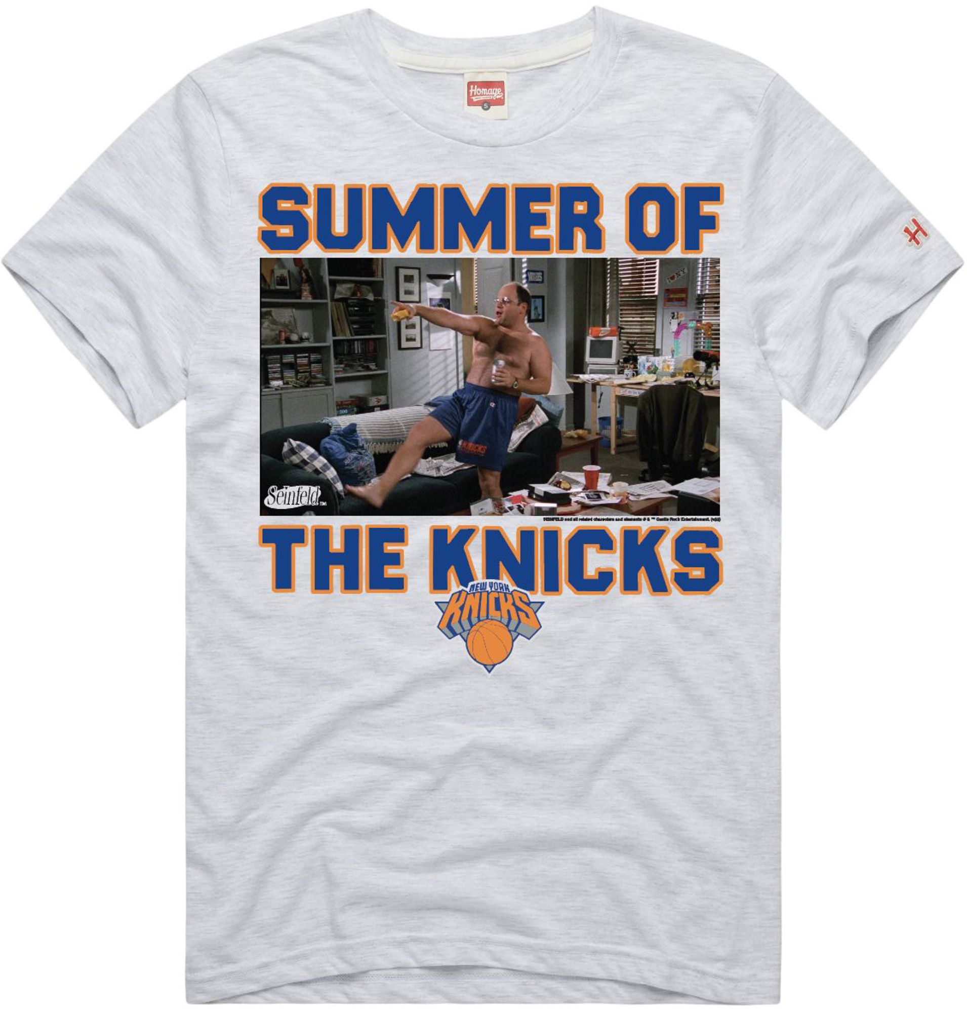 HOMAGE Men's New York Knicks Grey Seinfeld T-Shirt